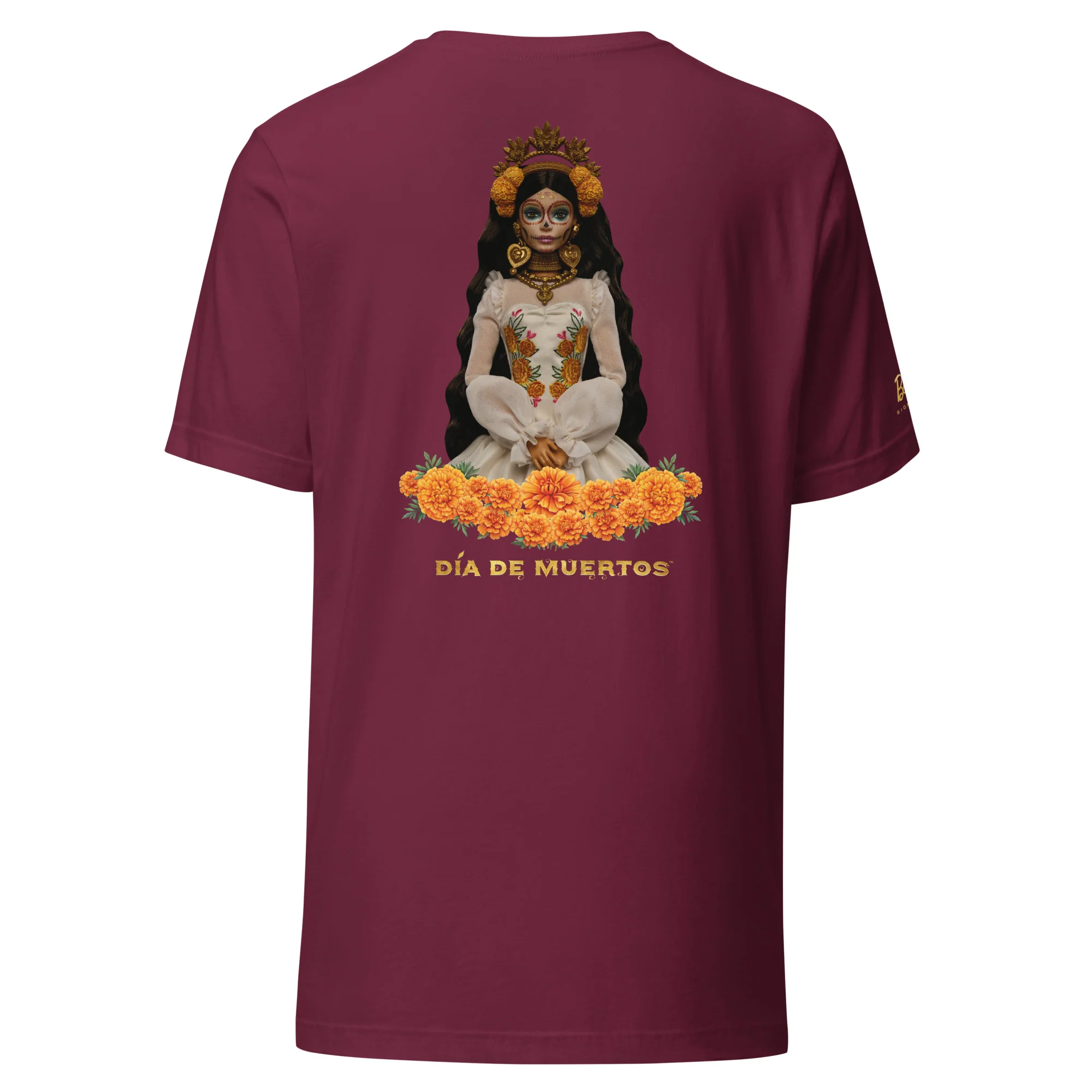 Mattel Creations Barbie Día de Muertos Maroon T-Shirt