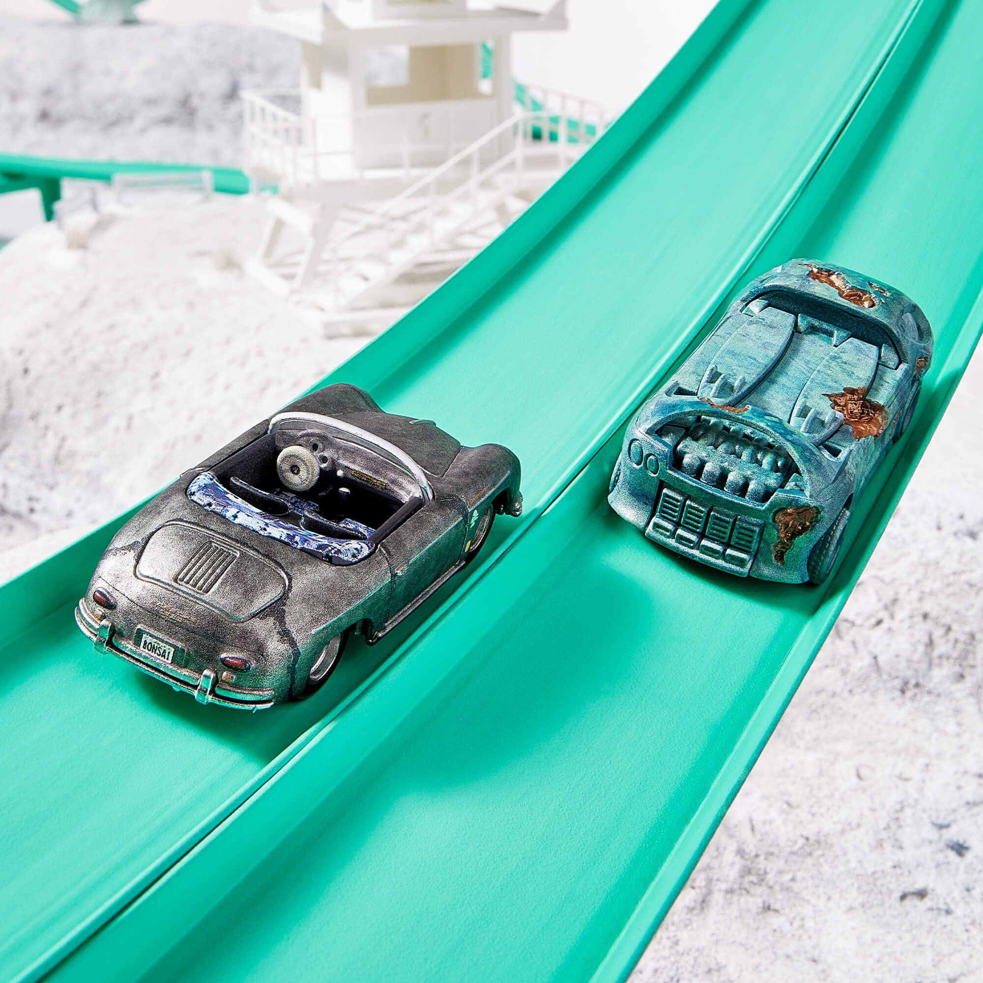 Mattel Creations Hot Wheels x Daniel Arsham Eroded Deora II