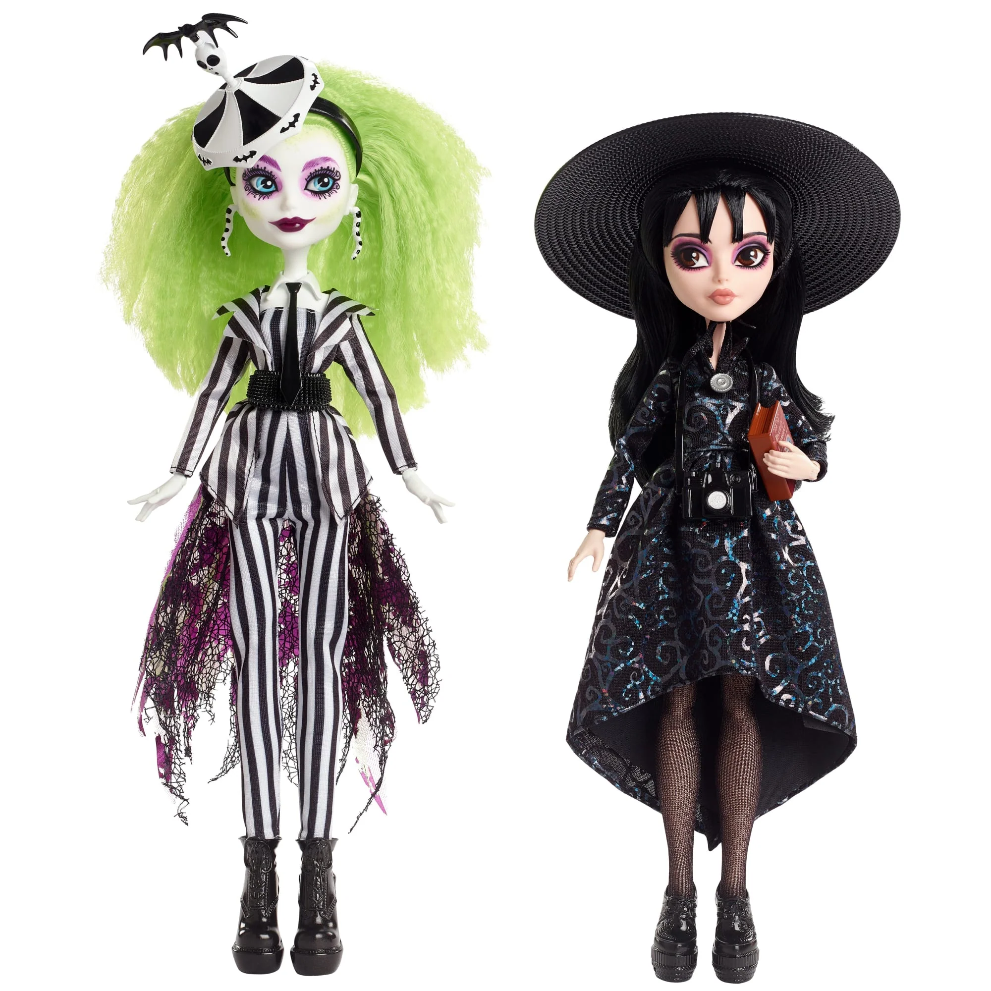 Mattel Creations Beetlejuice & Lydia Deetz Monster High Skullector Doll 2-Pack