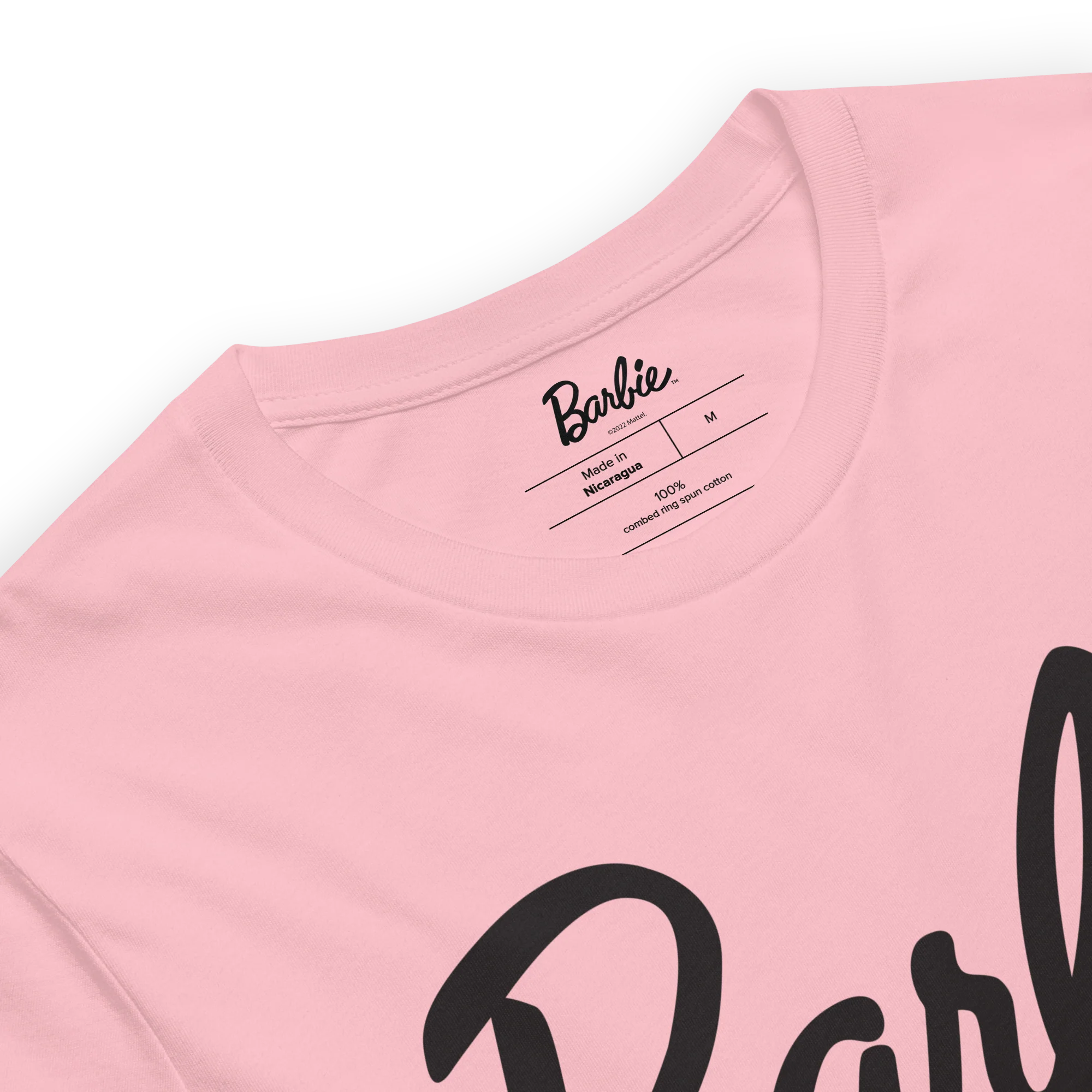 Mattel Creations Barbie Script Logo Unisex Pink T-Shirt