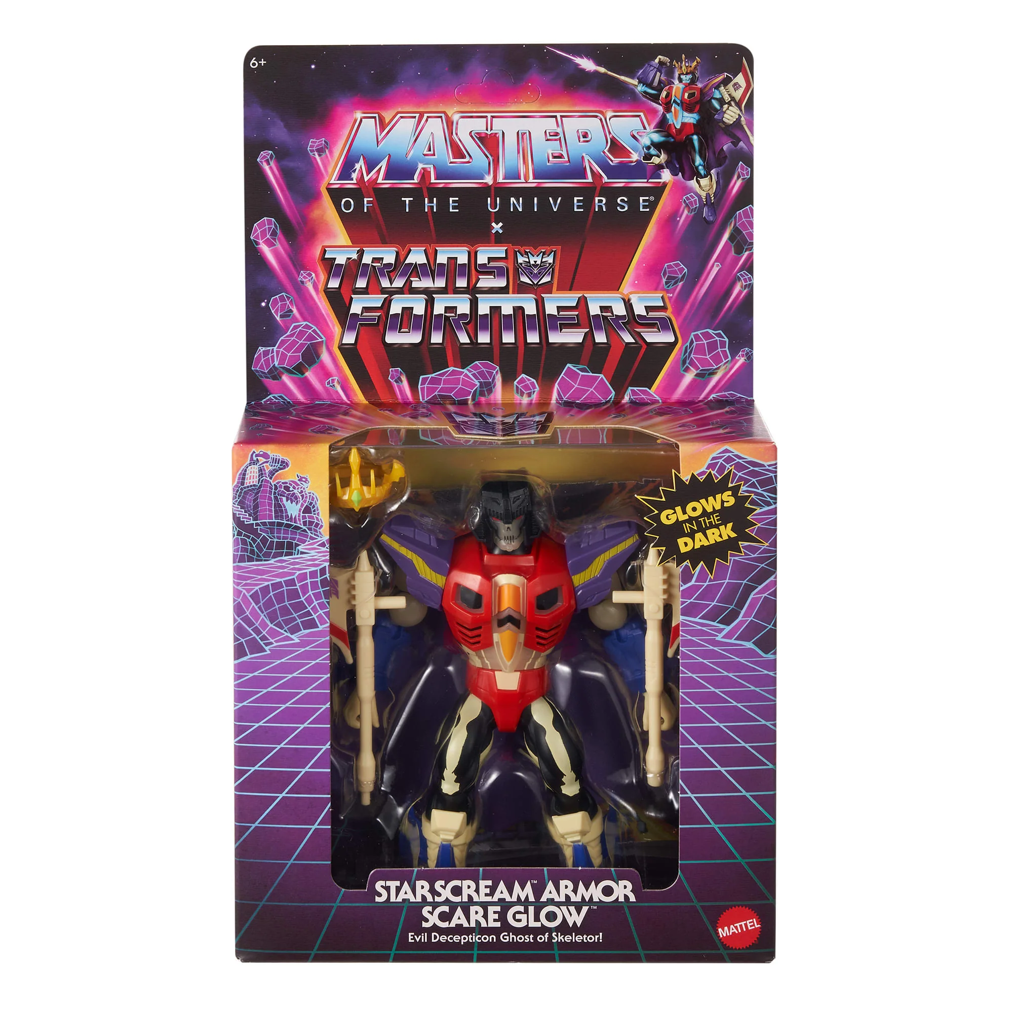 Mattel Creations Masters of the Universe x Transformers Starscream Armor Scare Glow Action Figure