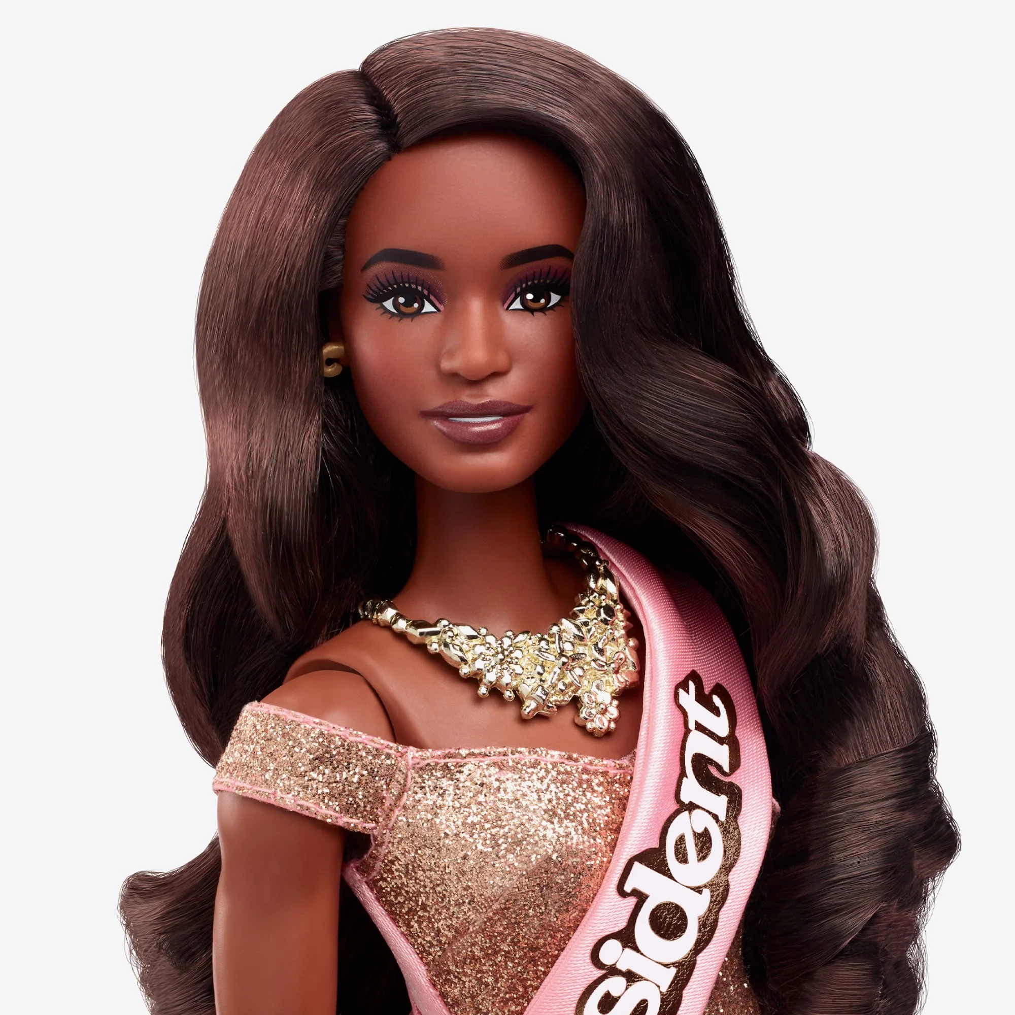 Mattel Creations President Barbie in Pink and Gold Dress – Barbie The Movie