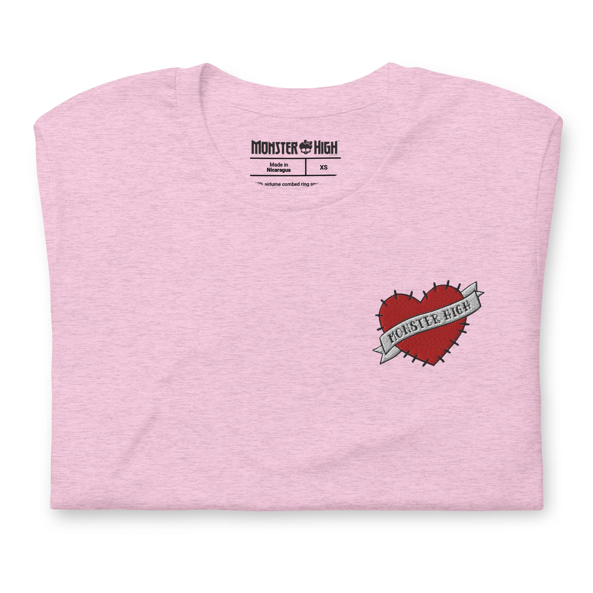 Mattel Creations Monster High Embroidered Logo Heart T-Shirt