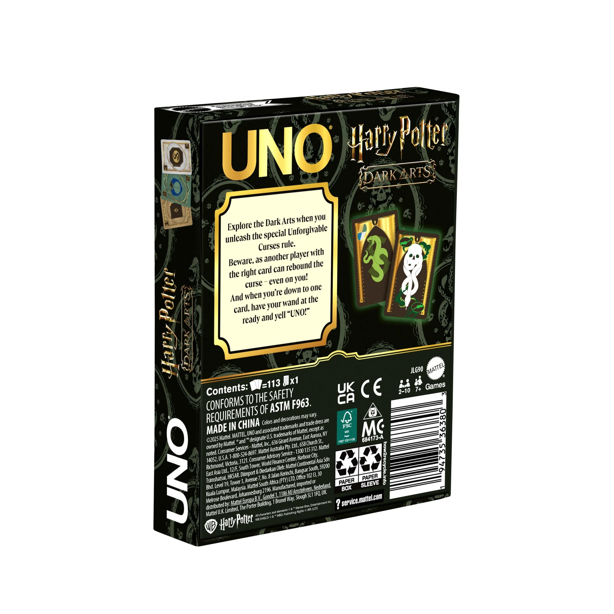 Mattel Creations UNO Fandom Harry Potter Dark Arts