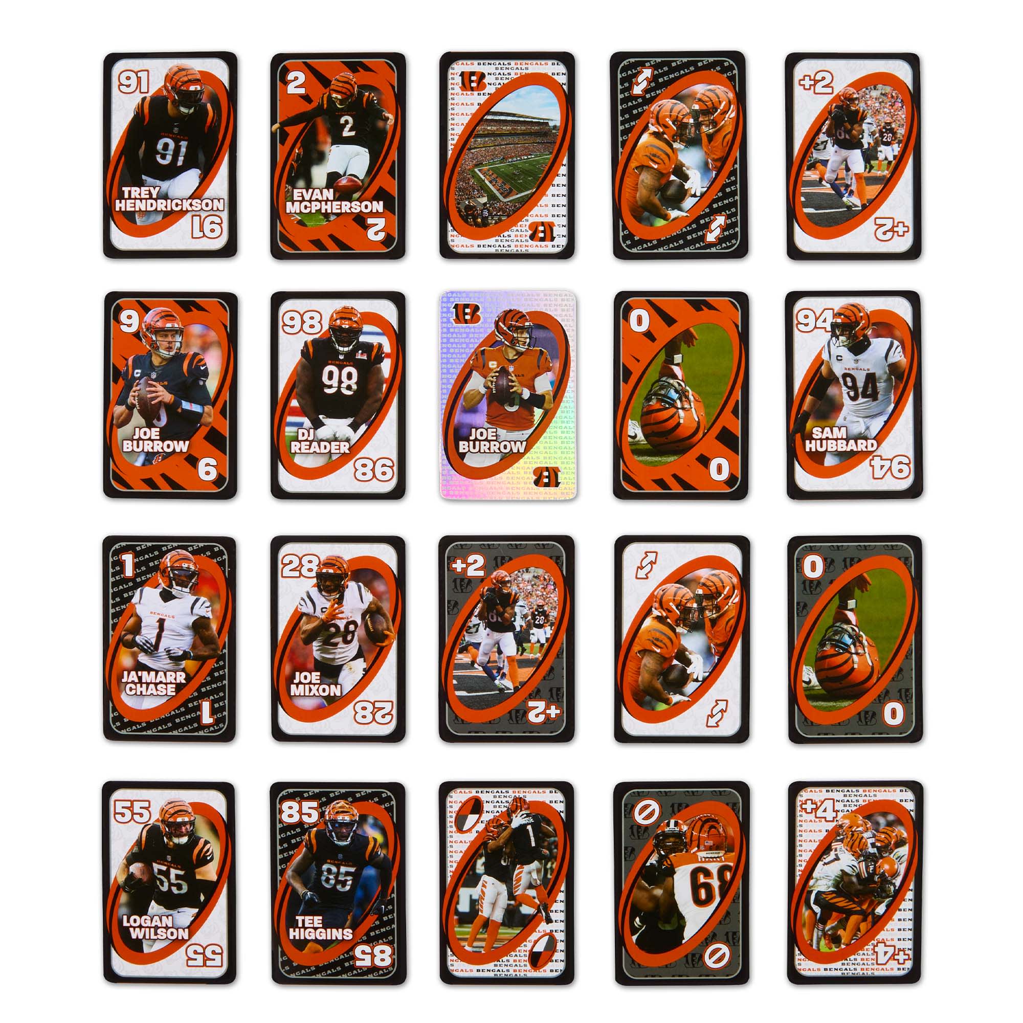 Mattel Creations UNO Fandom NFL Cincinnati Bengals Game Deck