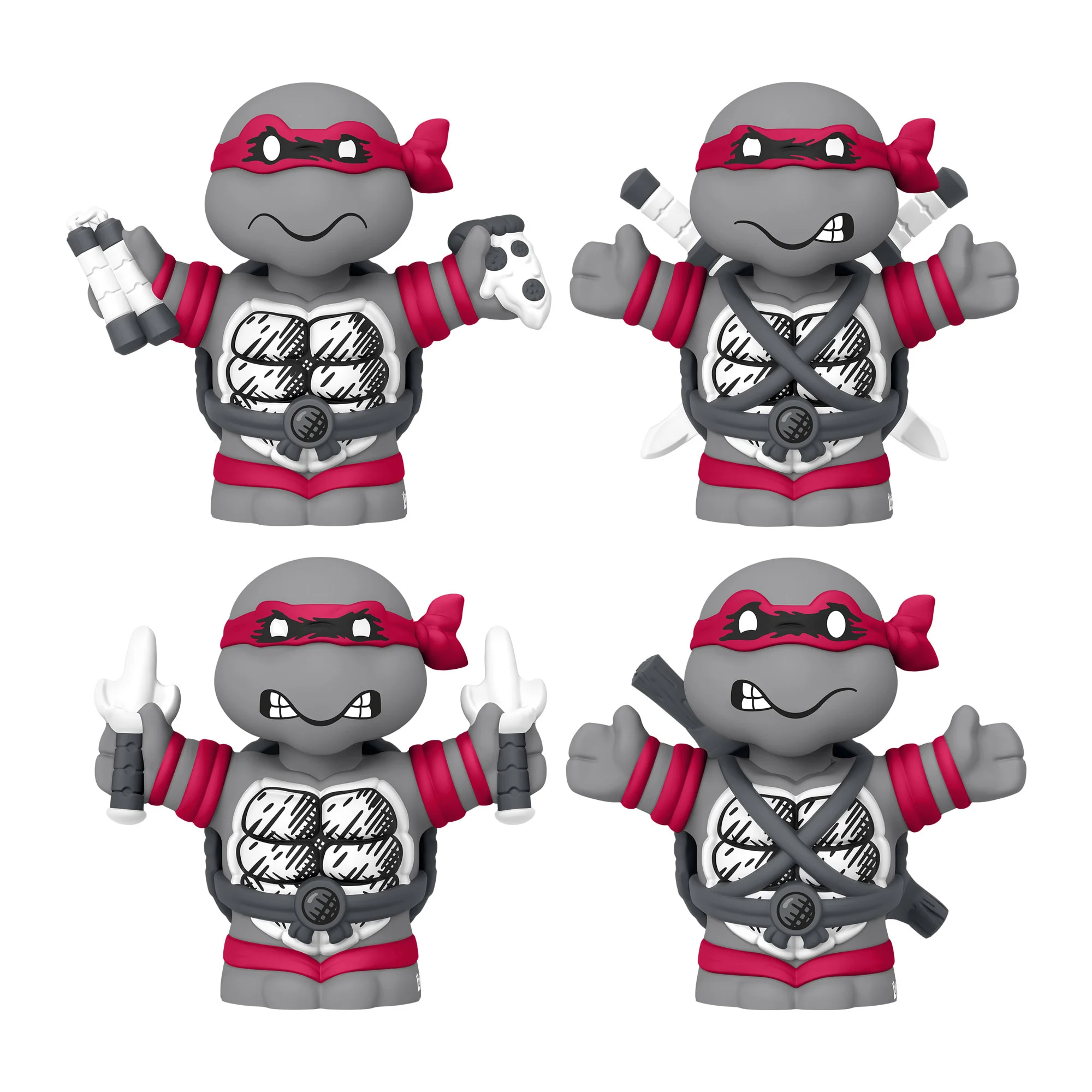 Mattel Creations Little People Collector Teenage Mutant Ninja Turtles: Origins Special Edition Figure Set