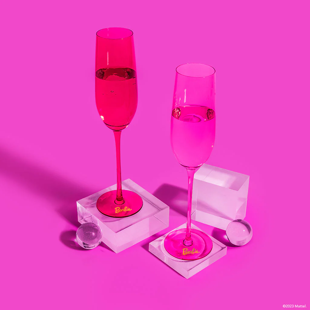 Mattel Creations Barbie™ X Dragon Glassware® Champagne Flutes