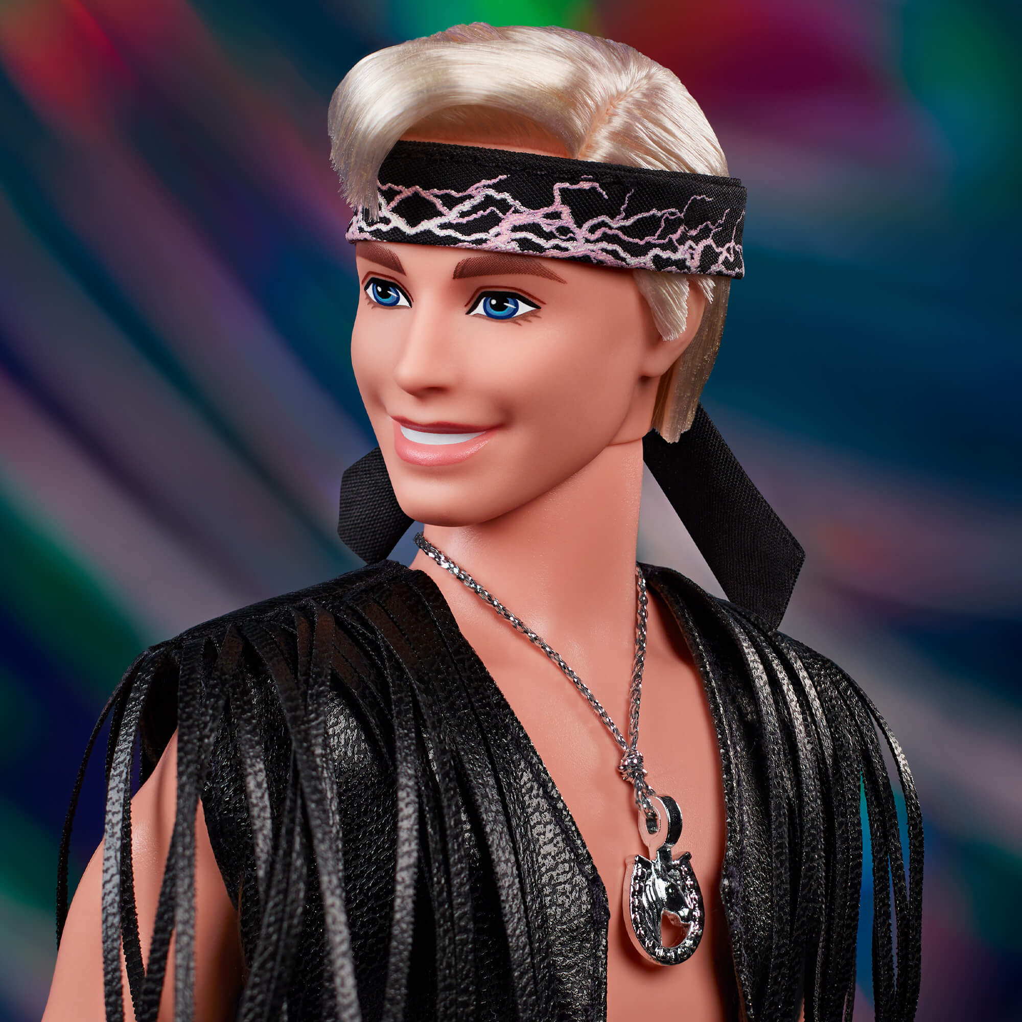 Mattel Creations Ken Doll in Faux Fur Coat and Black Fringe Vest – Barbie The Movie