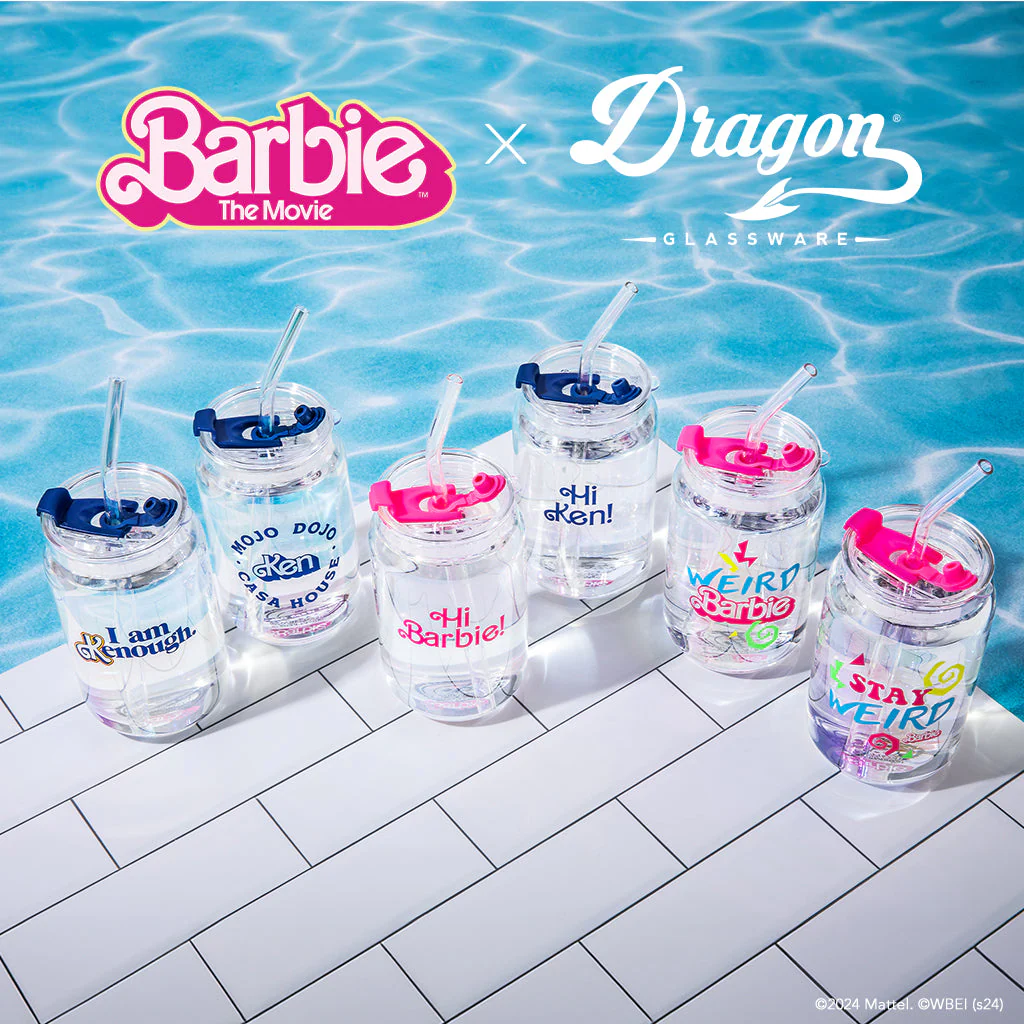 Mattel Creations Barbie™ the Movie X Dragon Glassware® Weird Barbie™ Drinking Glasses