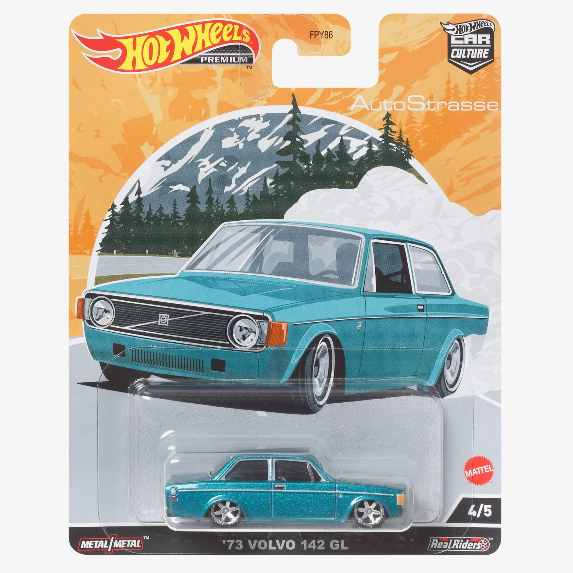 Mattel Creations Hot Wheels Car Culture Circuit Legends Vehicles '74 Volvo 142 GL