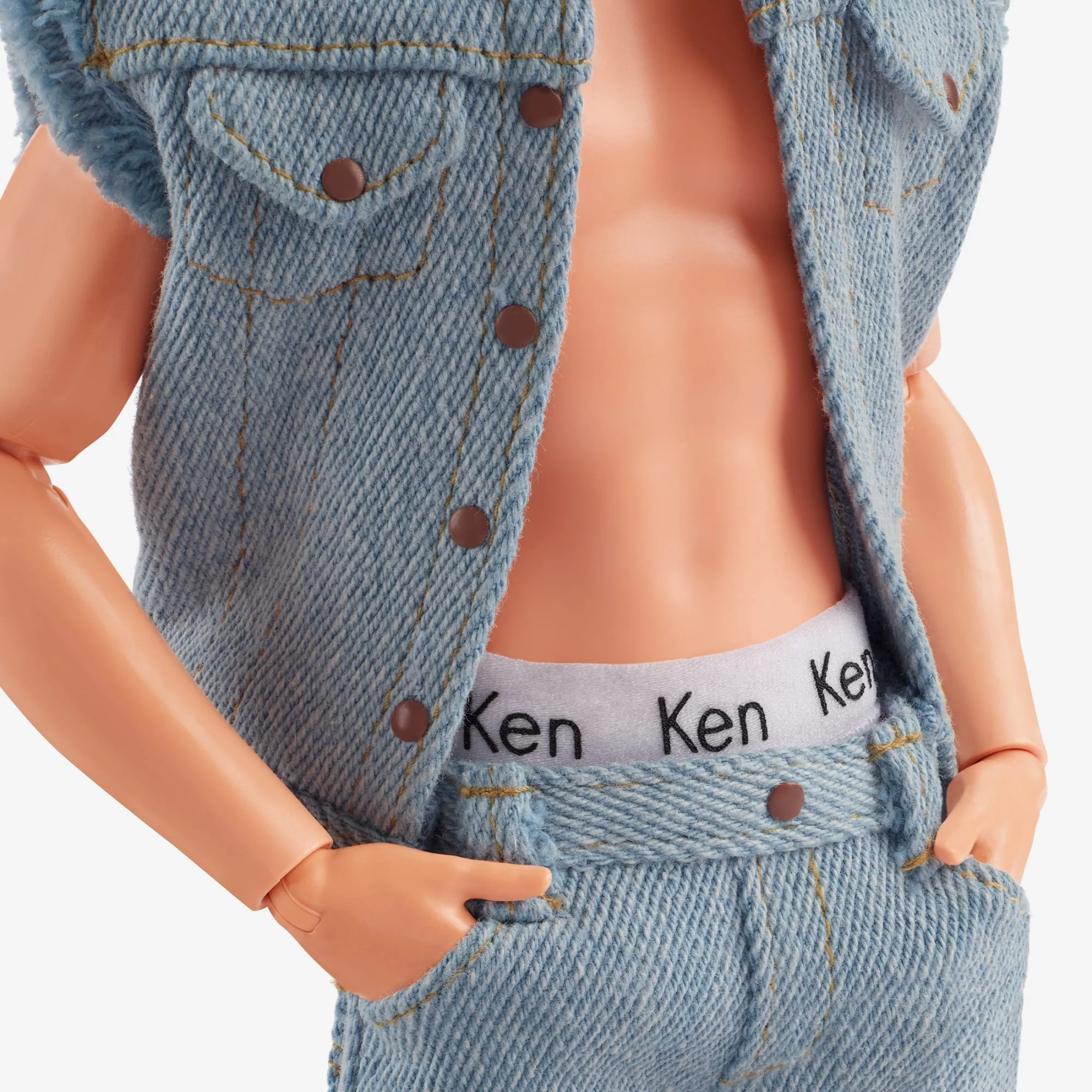 Mattel Creations Ken Doll Wearing Denim Matching Set – Barbie The Movie