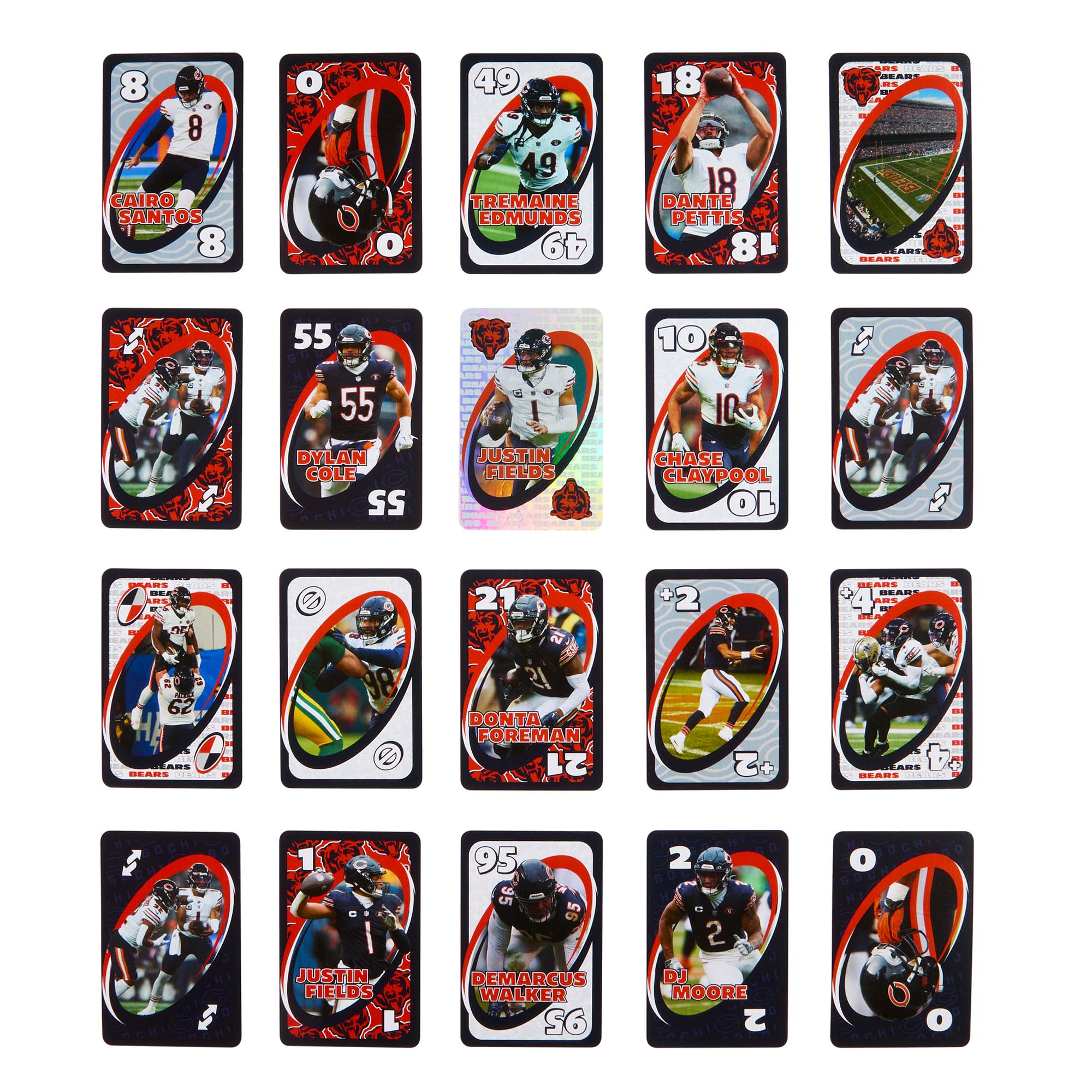 Mattel Creations UNO Fandom NFL Chicago Bears Game Deck