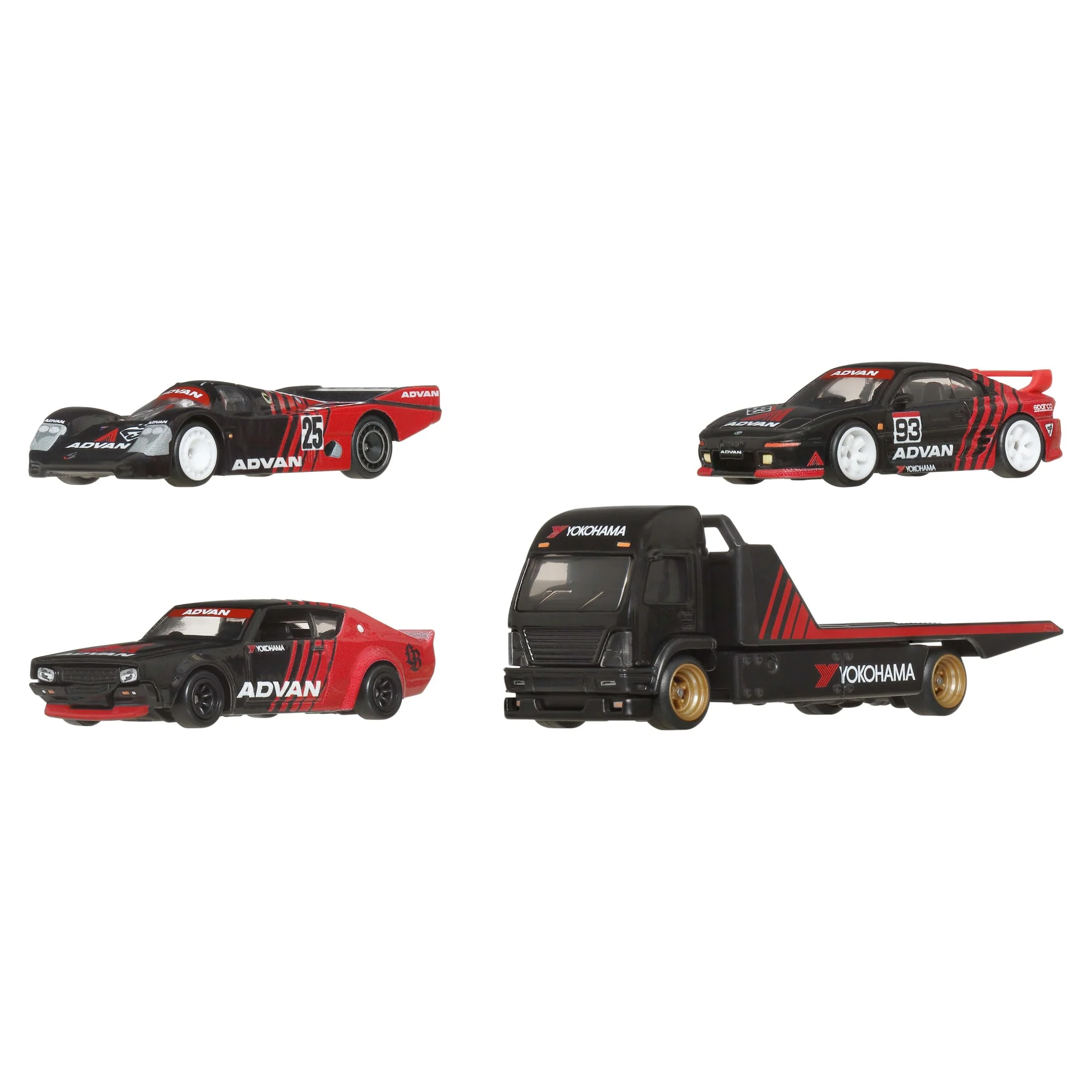 Mattel Creations Hot Wheels Premium Collector Display Sets, 3 Cars & 1 Transporter