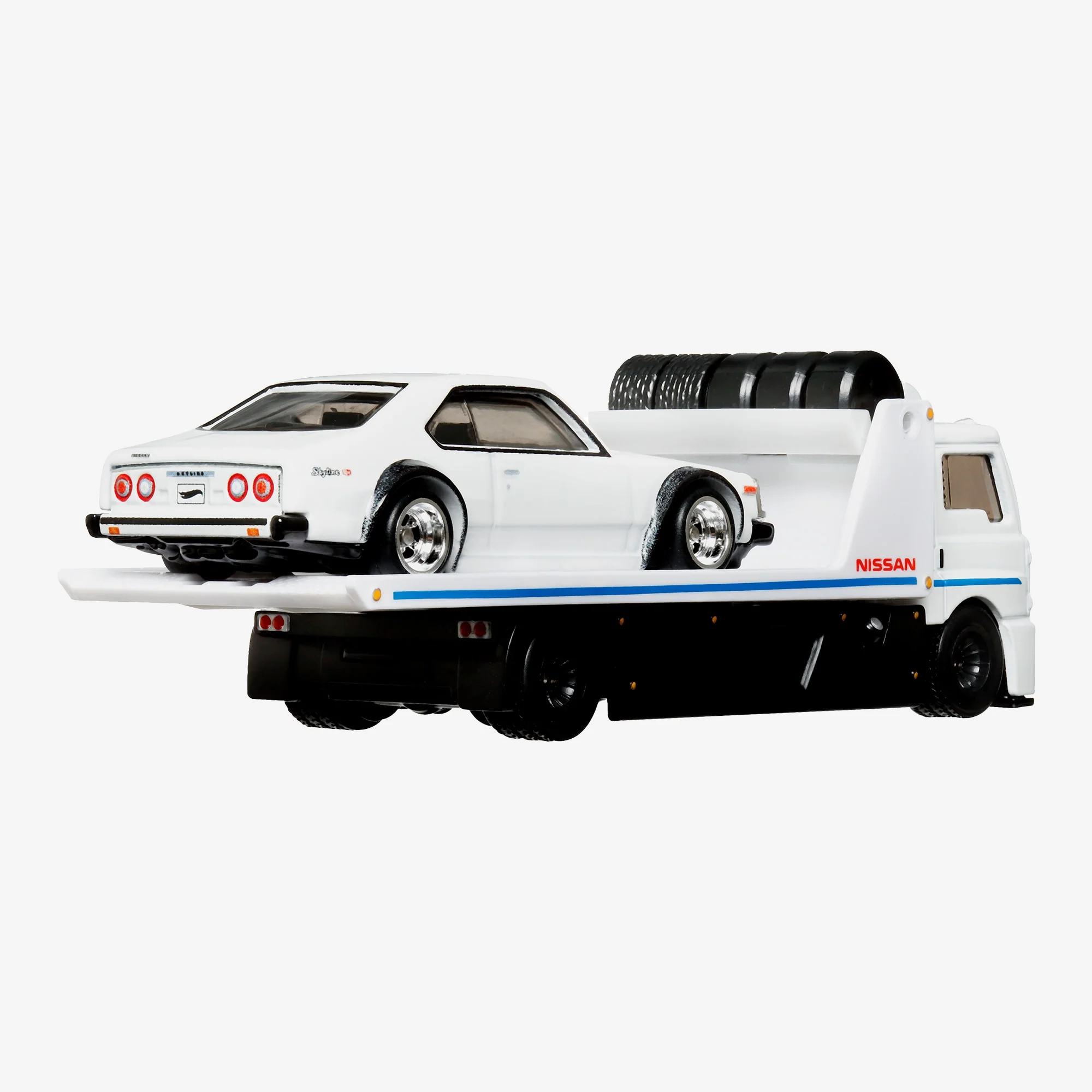 Mattel Creations Hot Wheels Premium Collector Set, 3 Nissan Skyline Cars & 1 Transporter