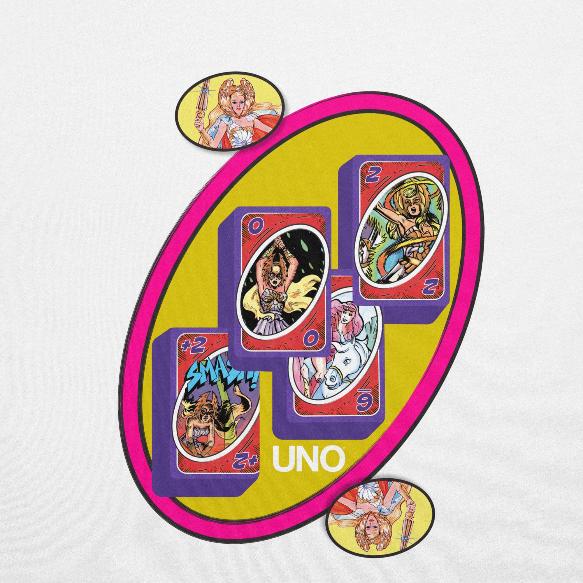 Mattel Creations UNO Masters of the Universe She-Ra Princess Power White T-Shirt