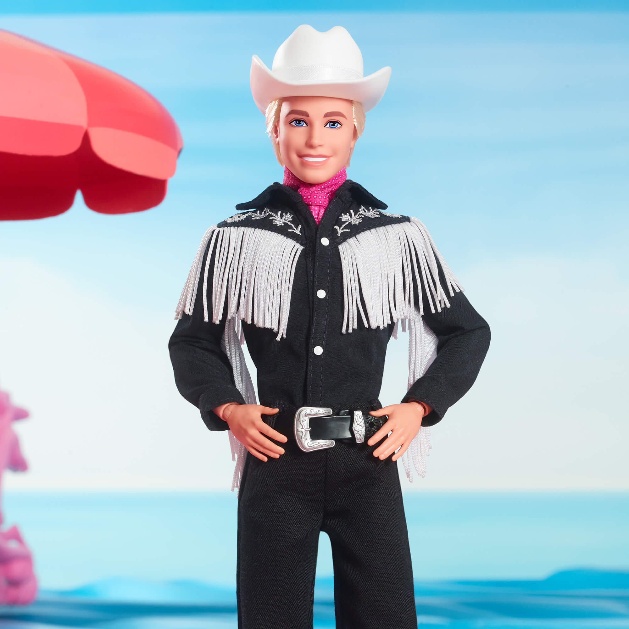 Mattel Creations Ken Doll in Black and White Western Outfit – Barbie The Movie