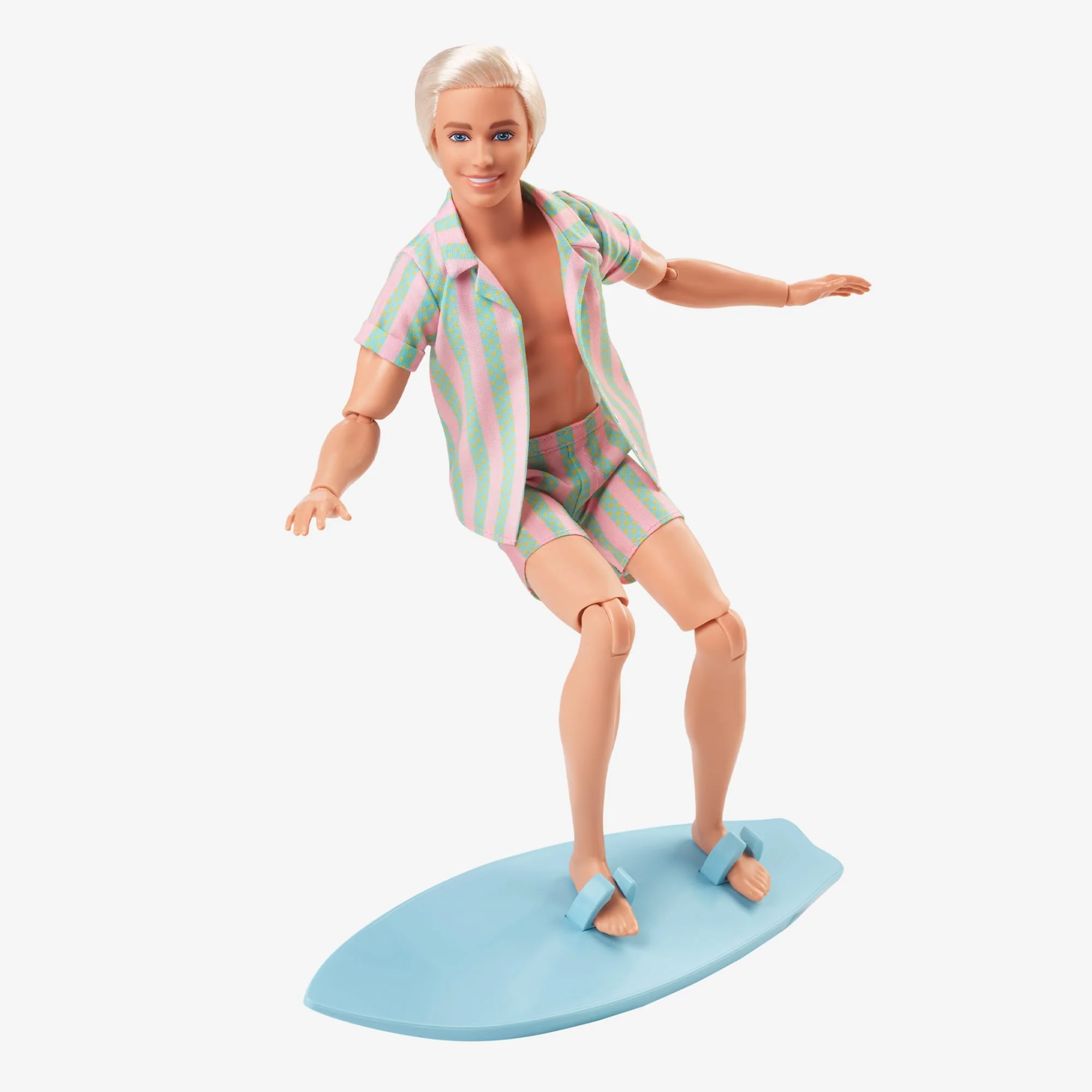 Mattel Creations Ken Doll Wearing Pastel Striped Beach Matching Set – Barbie The Movie