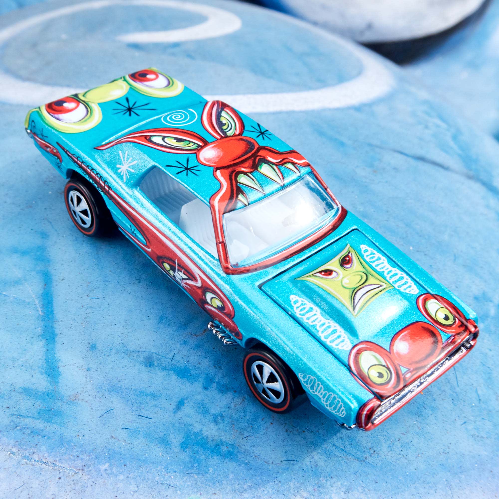Mattel Creations Hot Wheels x Kenny Scharf Signed Custom T-Bird