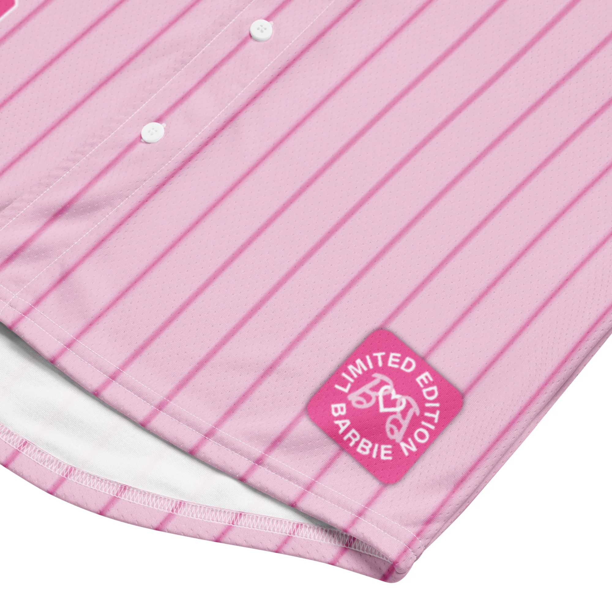 Mattel Creations Barbie Pink Striped Baseball Jersey