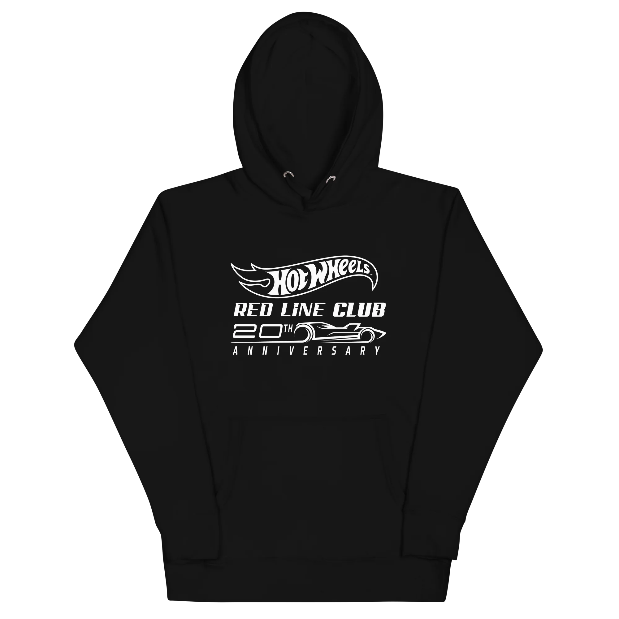Mattel Creations Hot Wheels® Red Line Club® 20th Anniversary Silhouette Logo Black Hoodie