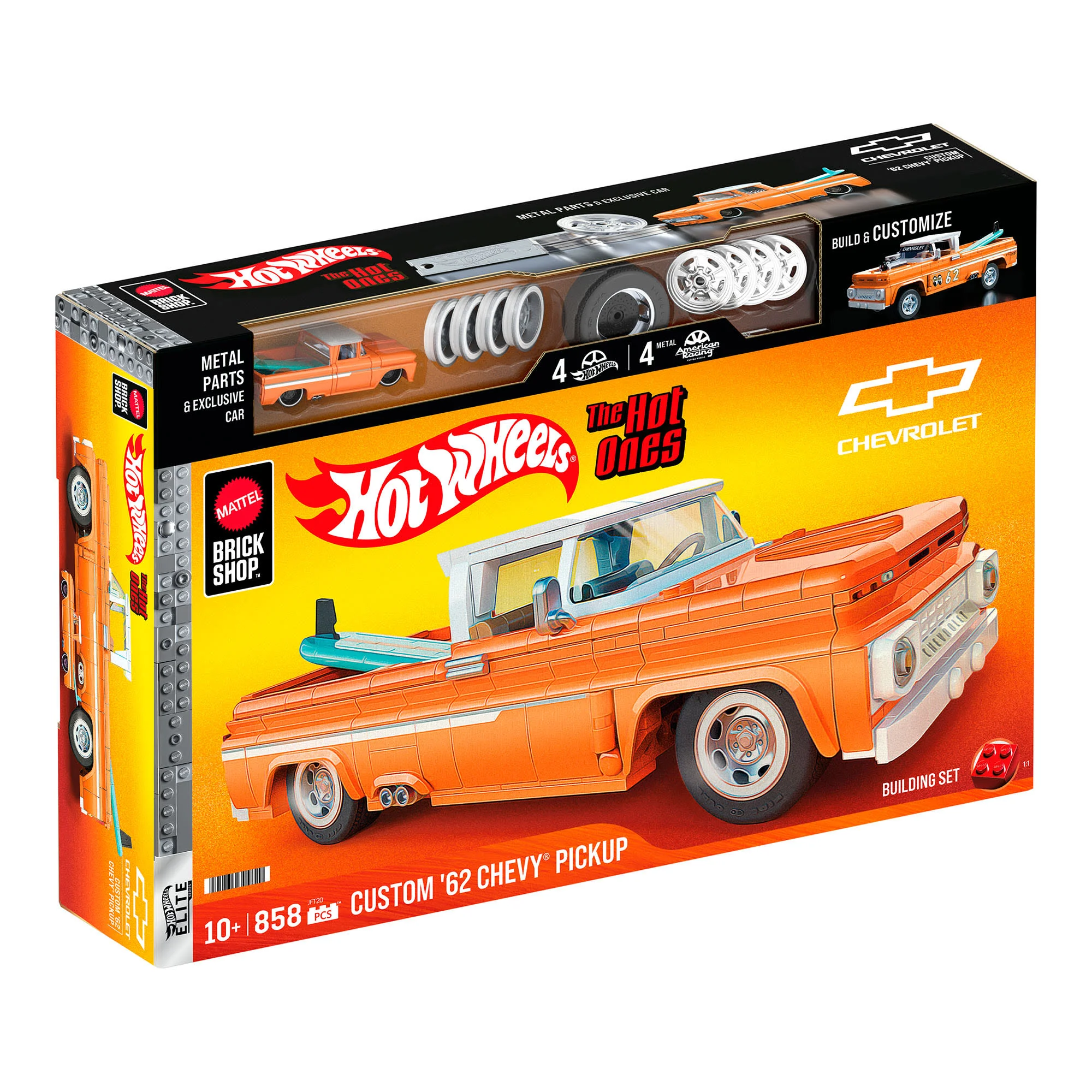 Mattel Creations Mattel Brick Shop Hot Wheels Custom '62 Chevy Pickup Building Set