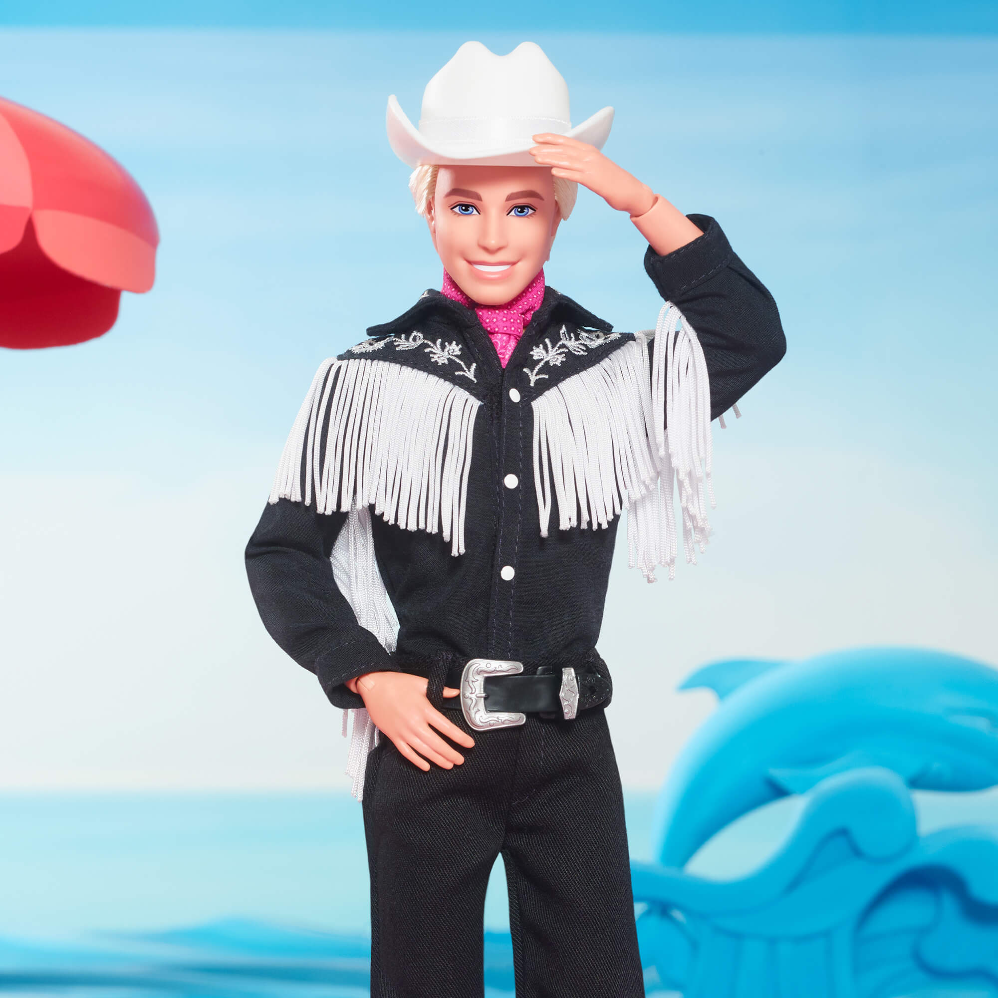 Mattel Creations Ken Doll in Black and White Western Outfit – Barbie The Movie