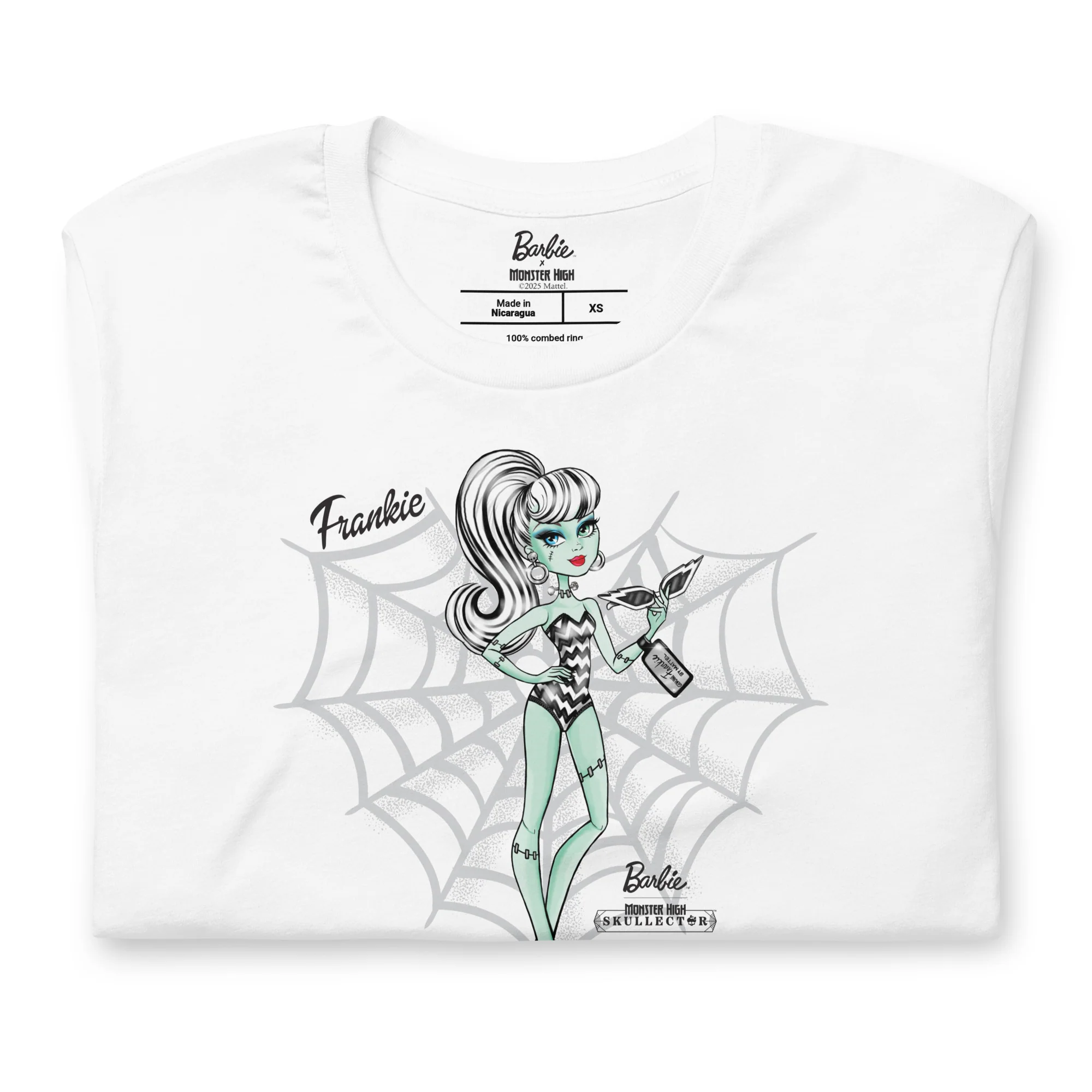 Mattel Creations Monster High Barbie Frankie Barbie White T-shirt