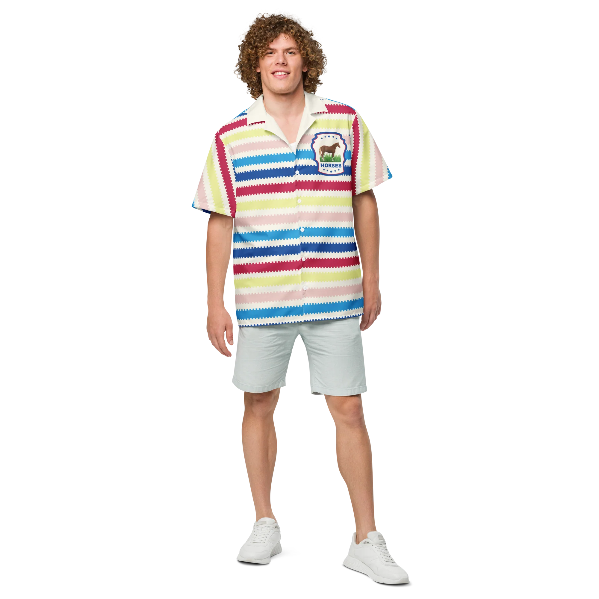 Mattel Creations Beach Allan Button Front Shirt - Barbie the Movie