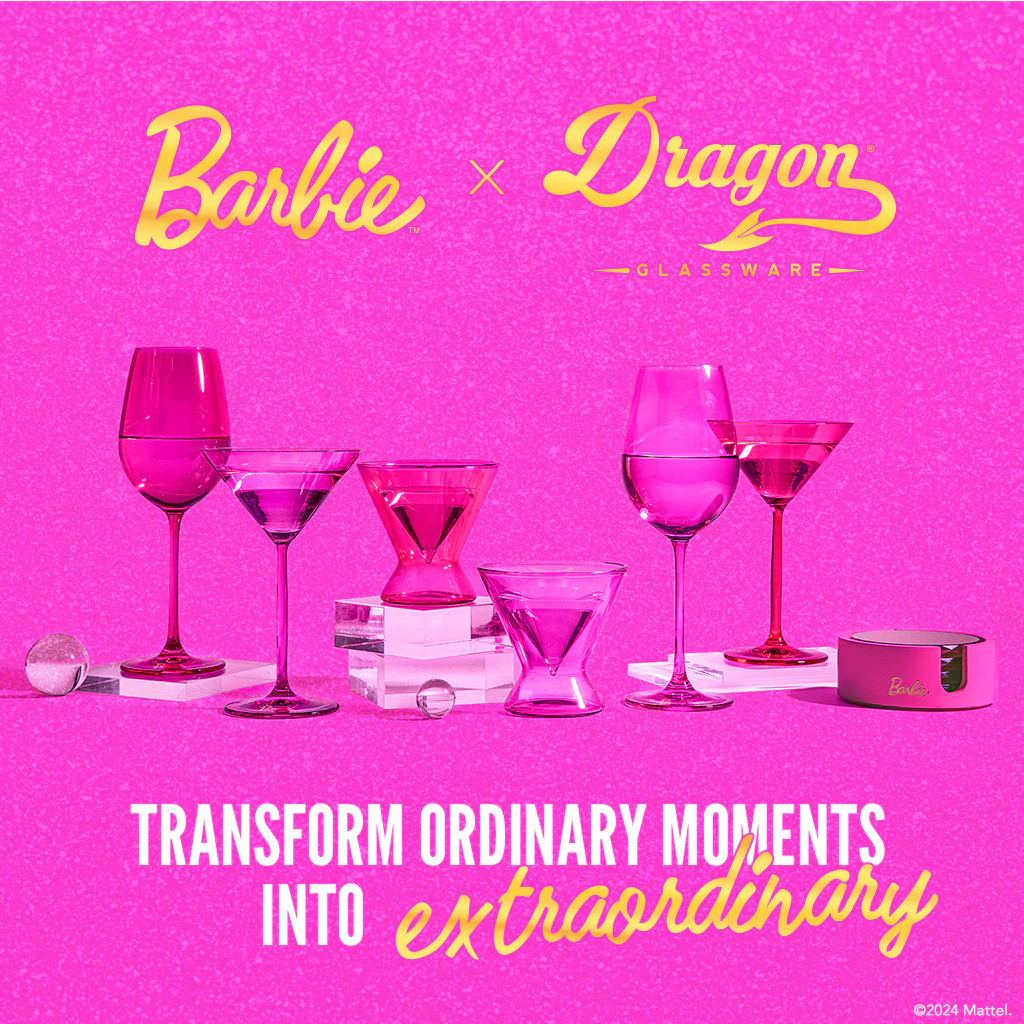 Mattel Creations Barbie™ X Dragon Glassware® Wine Glasses