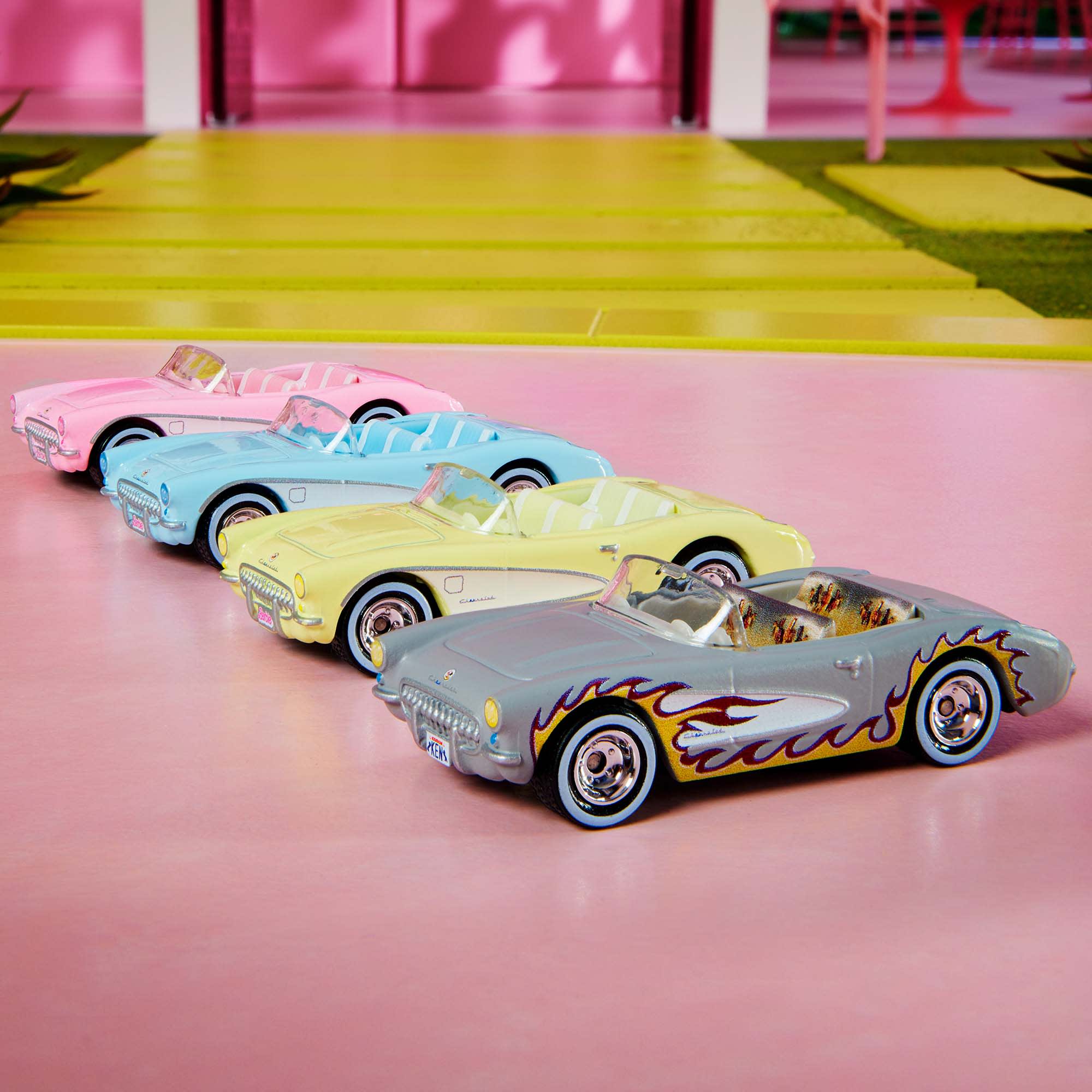 Mattel Creations Barbie The Movie Hot Wheels Corvette 4-Pack