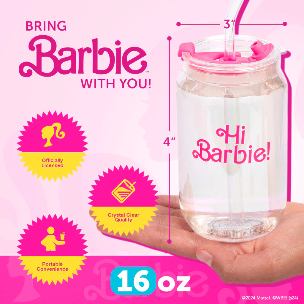 Mattel Creations Barbie™ the Movie X Dragon Glassware® Hi Barbie! Hi Ken! Drinking Glasses