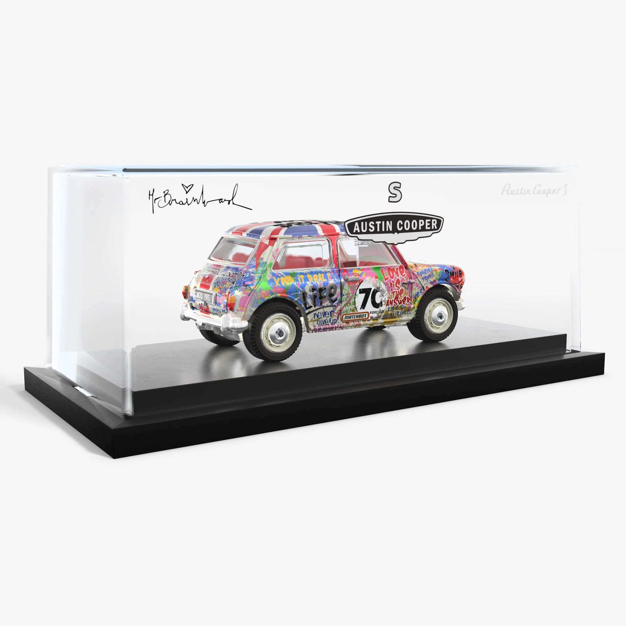 Mattel Creations Matchbox x Mr Brainwash 1964 Austin Mini Cooper S