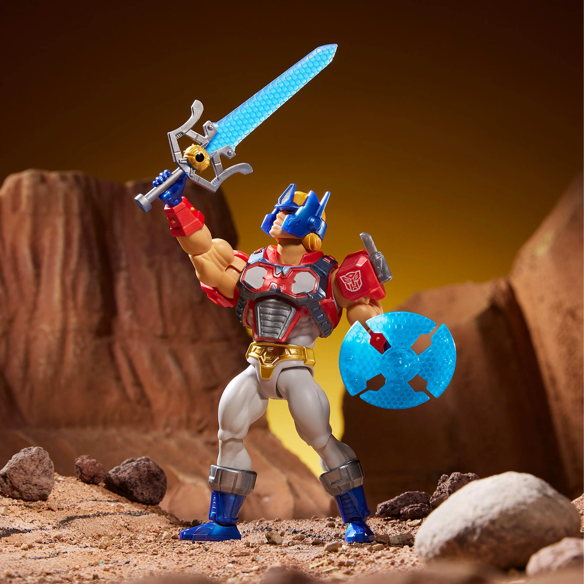 Mattel Creations Masters of the Universe x Transformers Optimus Prime Armor He-Man Action Figure