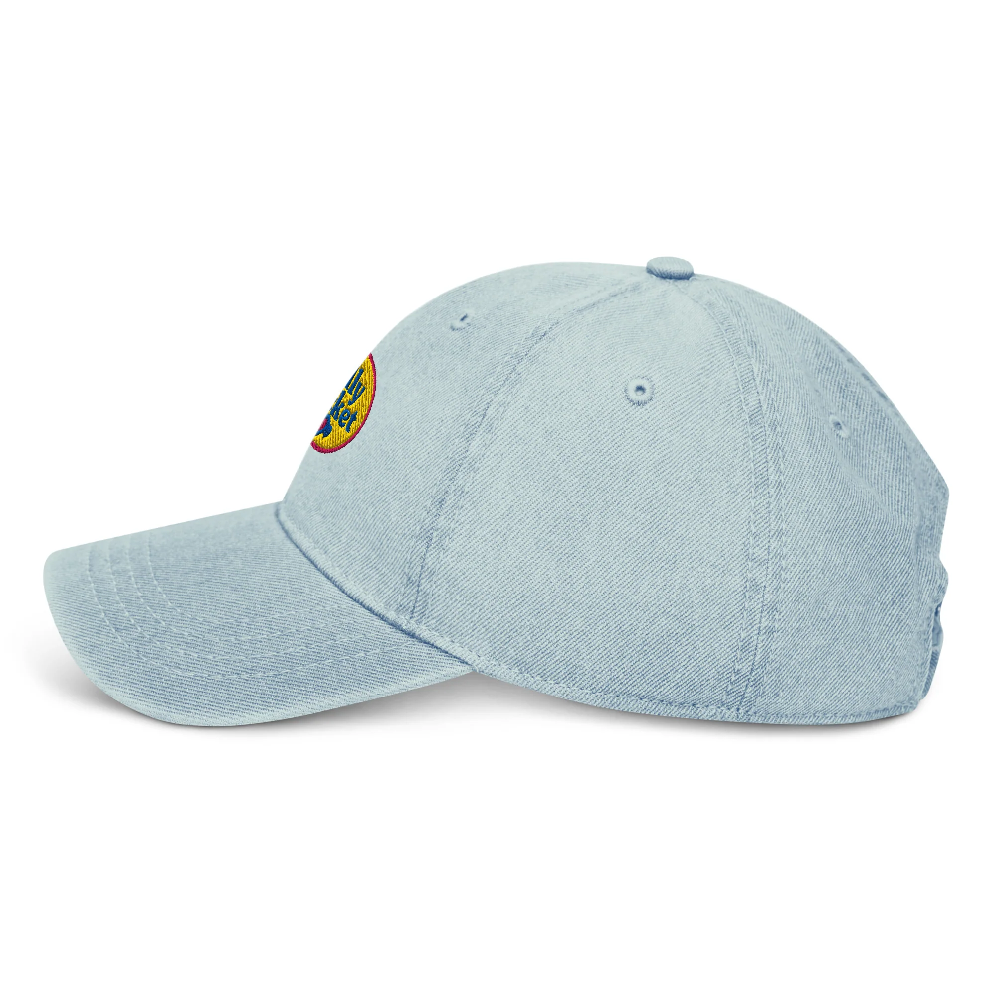 Mattel Creations Polly Pocket Logo Light Blue Denim Hat