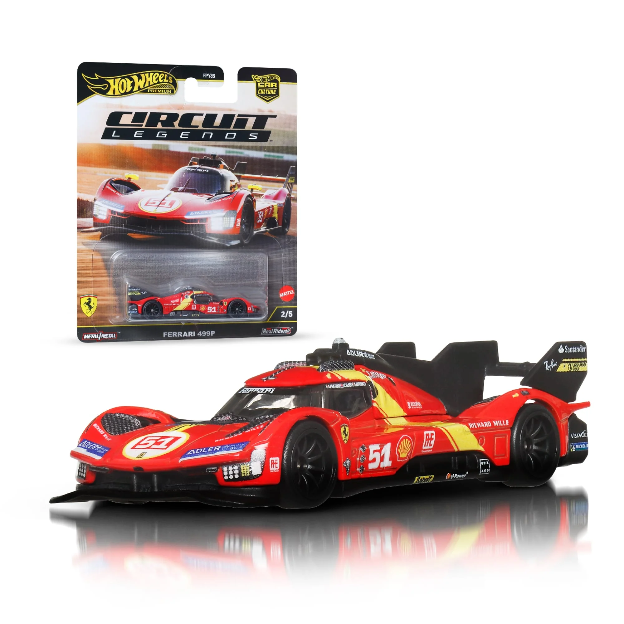 Mattel Creations Hot Wheels Premium Car Circuit Legends Ferrari 499P