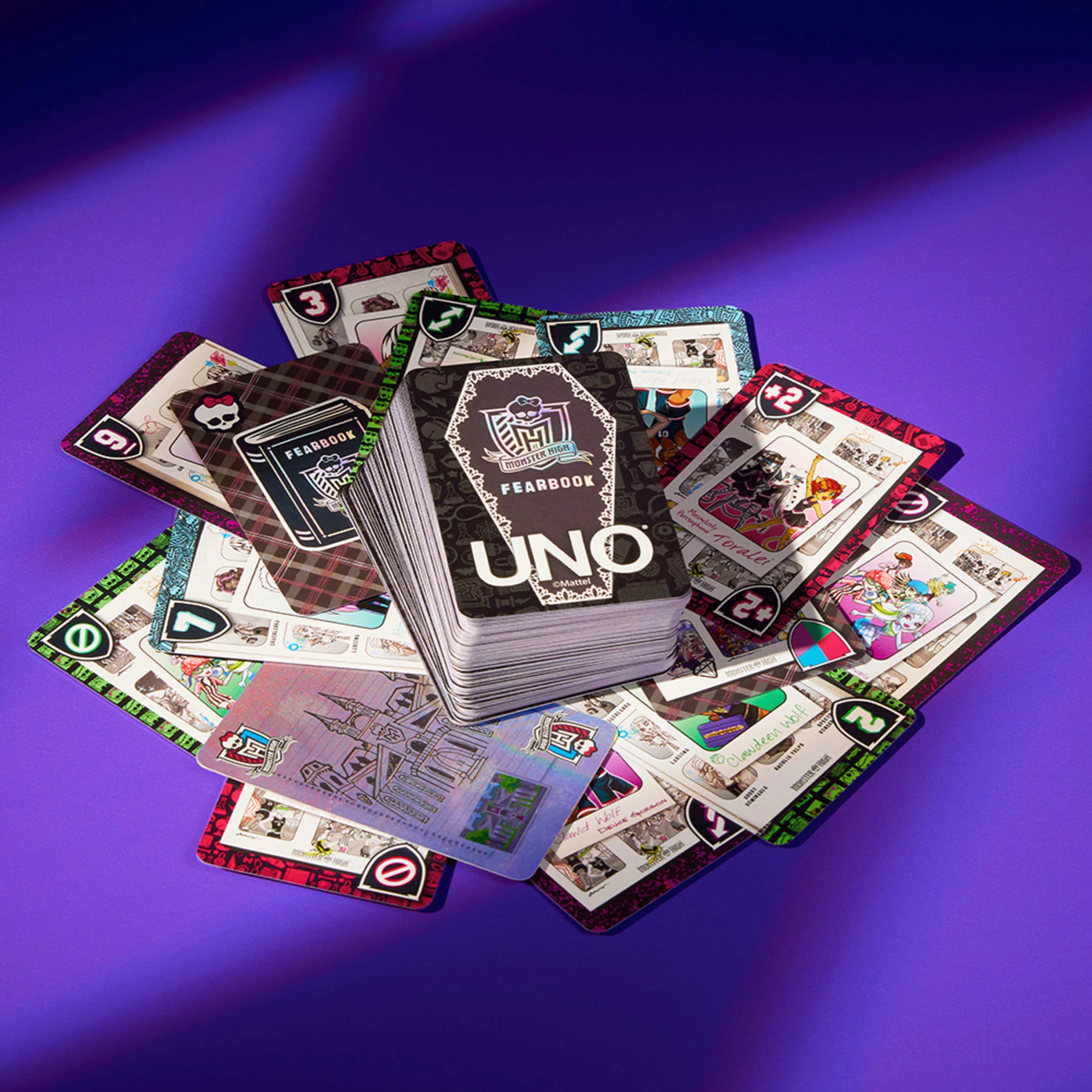 Mattel Creations UNO Fandom Monster High Fearbook Deck