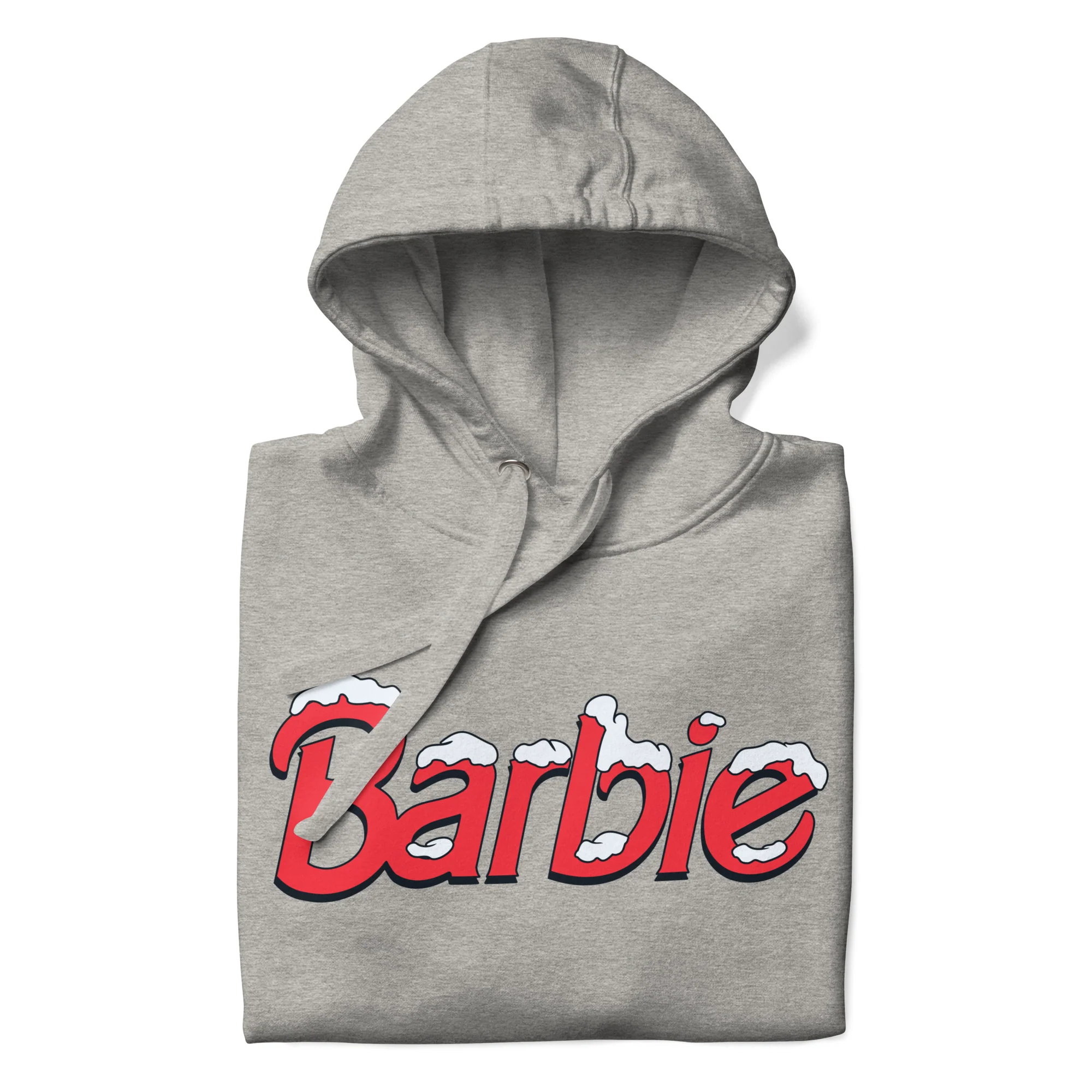 Mattel Creations Barbie Snow Logo Gray Hoodie