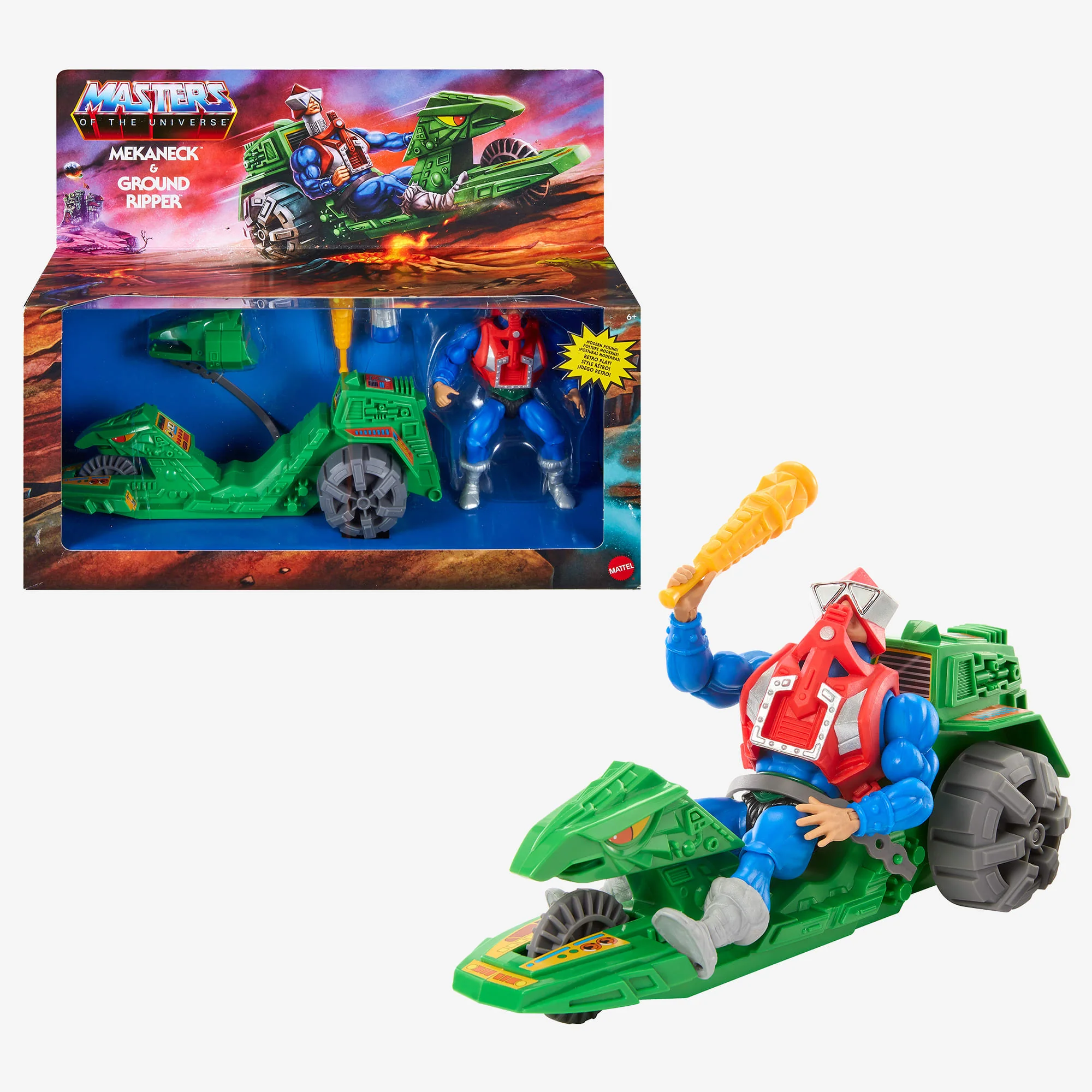 Mattel Creations Masters of the Universe Origins Ground Ripper & Mekaneck Action Figure
