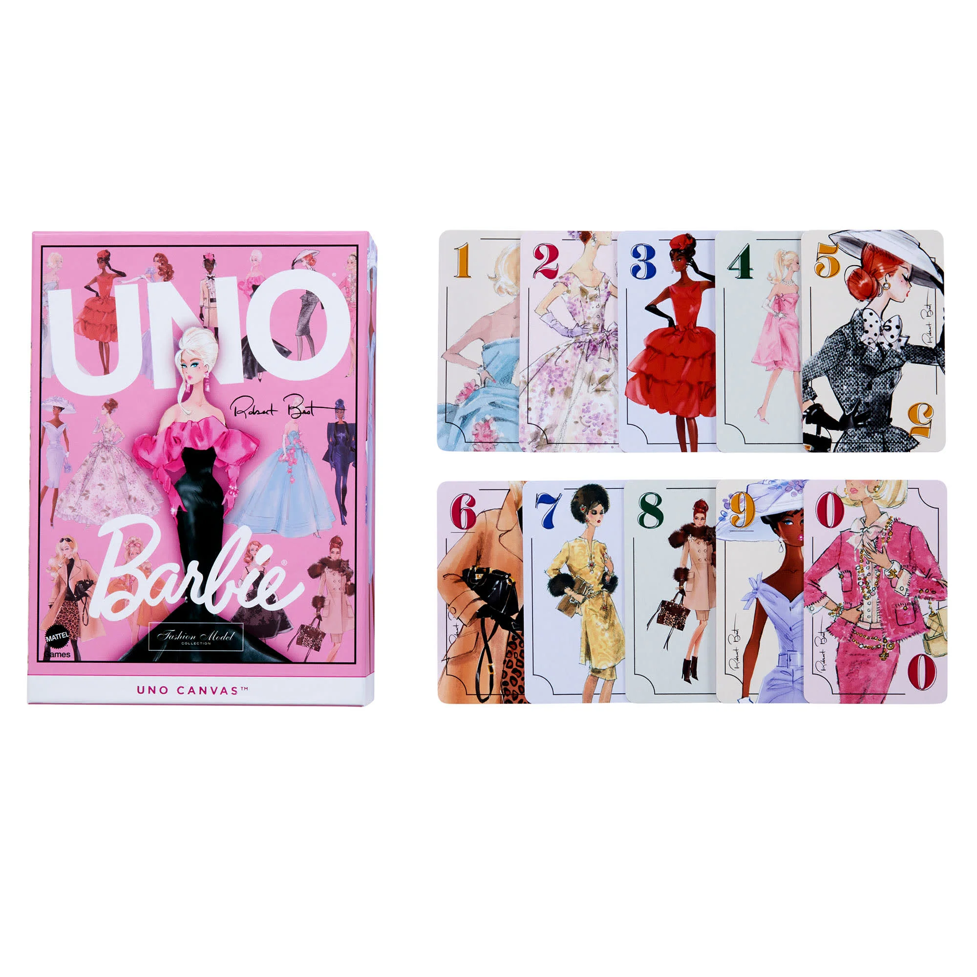 Mattel Creations UNO Canvas Barbie Fashion Model Collection Deck