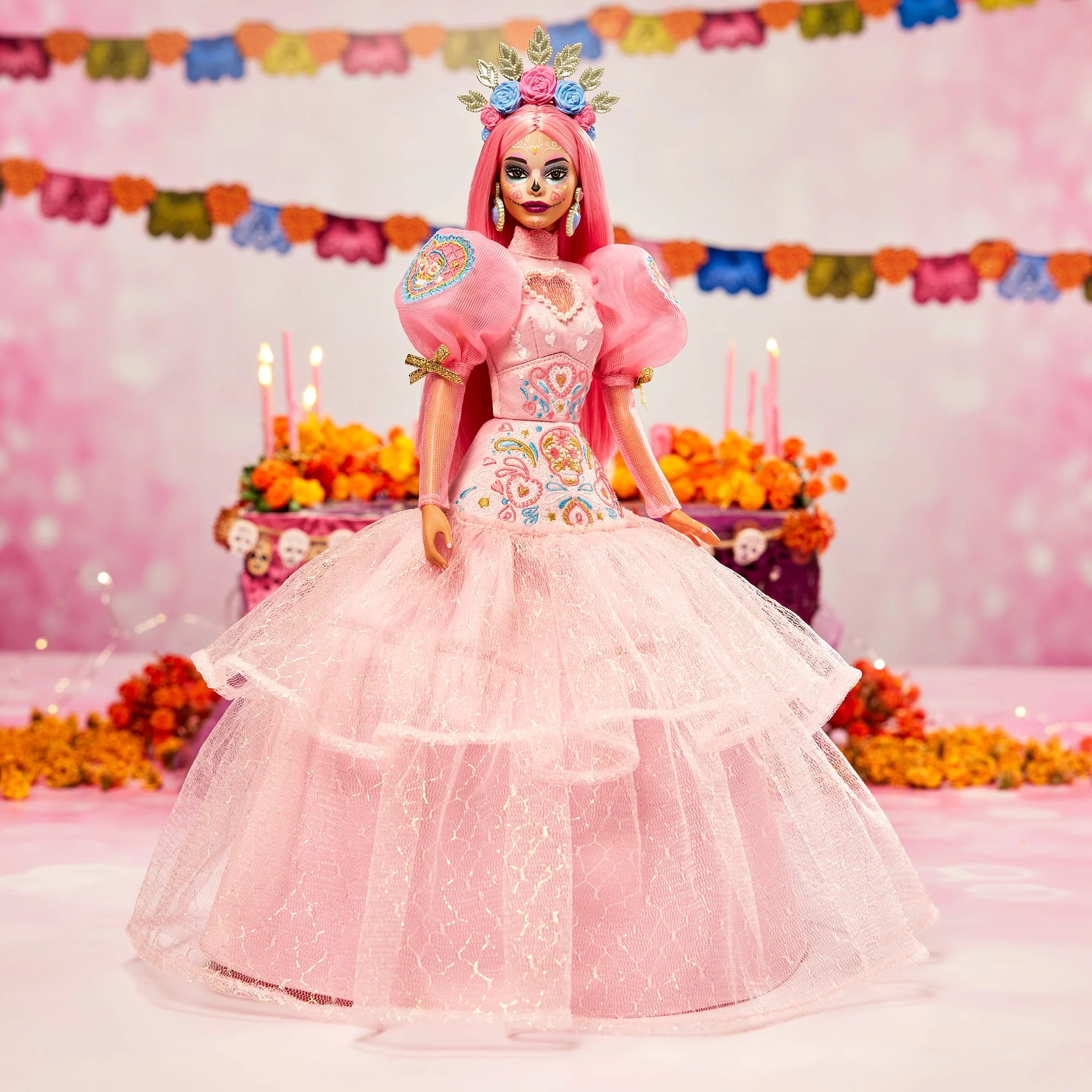 Mattel Creations 2023 Día De Muertos Barbie x Pink Magnolia Doll