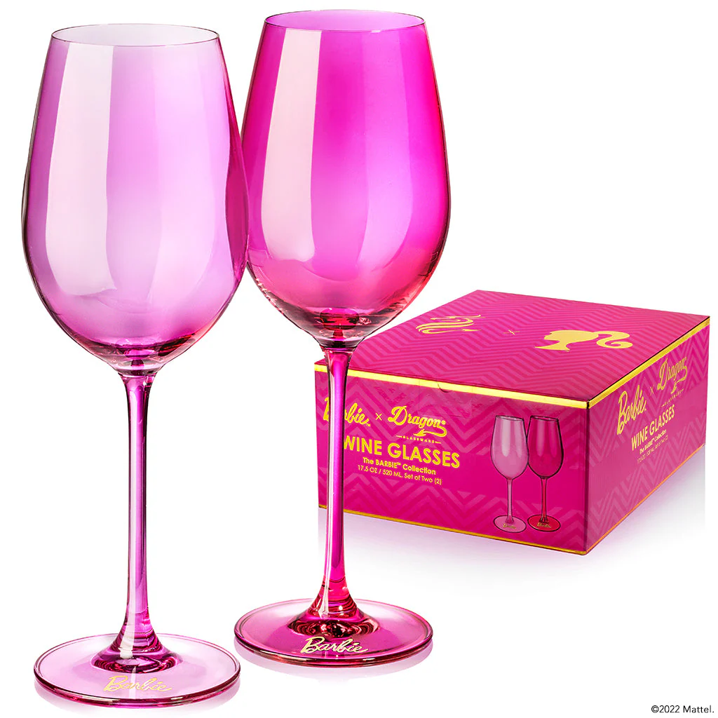 Mattel Creations Barbie™ X Dragon Glassware® Wine Glasses