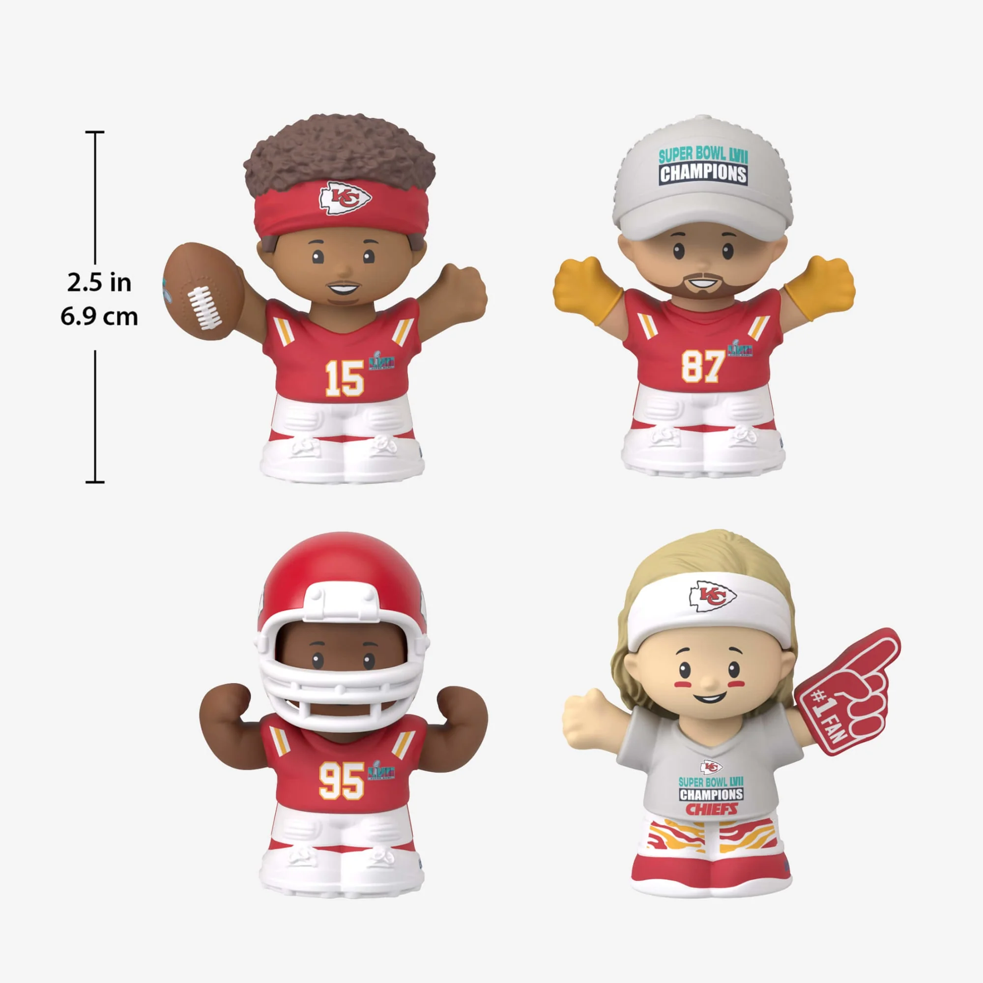 Mattel Creations Little People Collector Super Bowl LVII Champions Set Kansas City Chiefs