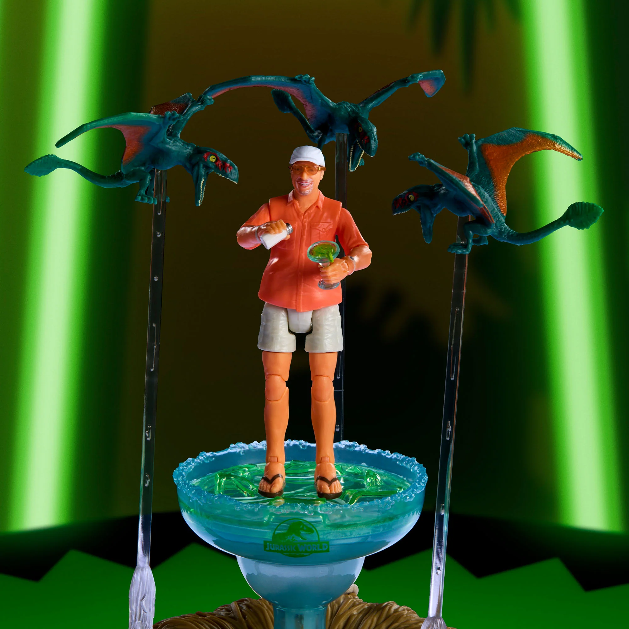 Mattel Creations Jurassic World Hammond Collection Bubbles Up Jimmy Buffett Figure