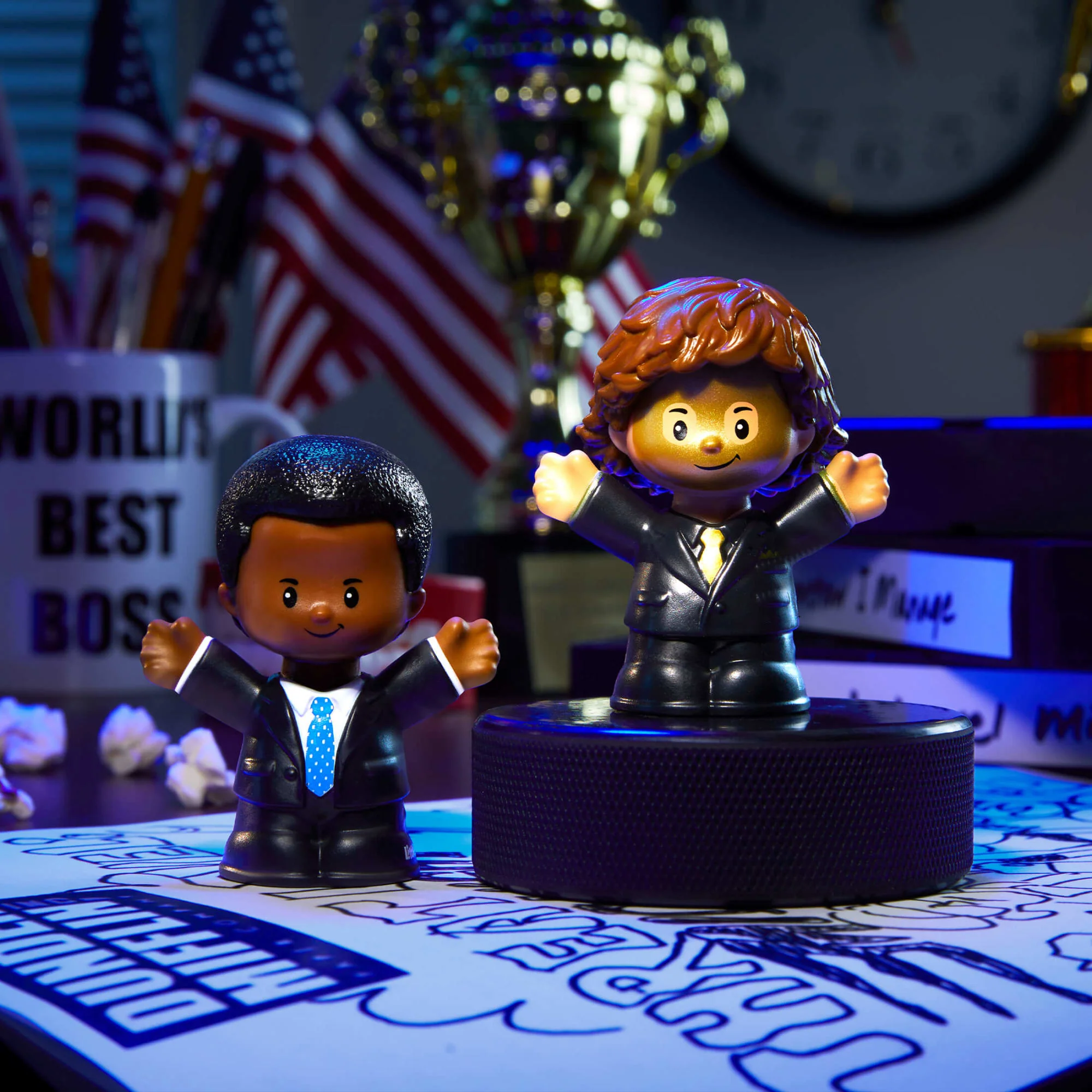 Mattel Creations Little People Collector The Office Threat Level Midnight Set
