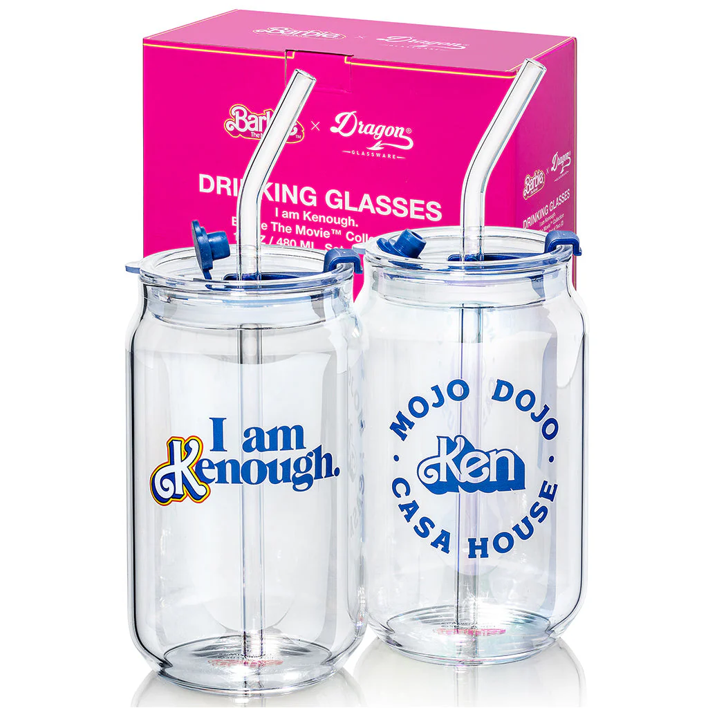 Mattel Creations Barbie™ the Movie X Dragon Glassware® I'm Just Ken™ Drinking Glasses