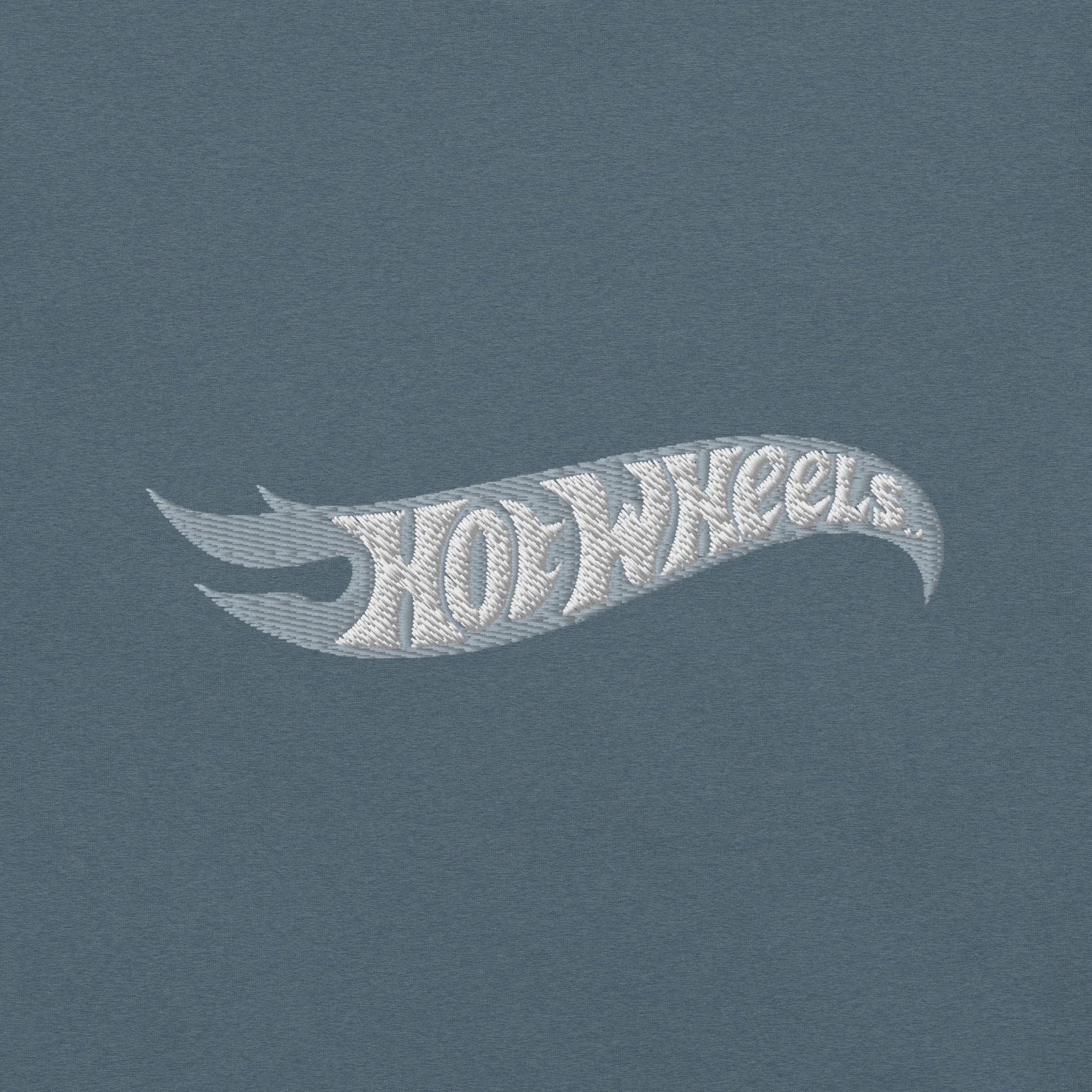 Mattel Creations Hot Wheels Speed Shop Embroidered Blue T-Shirt