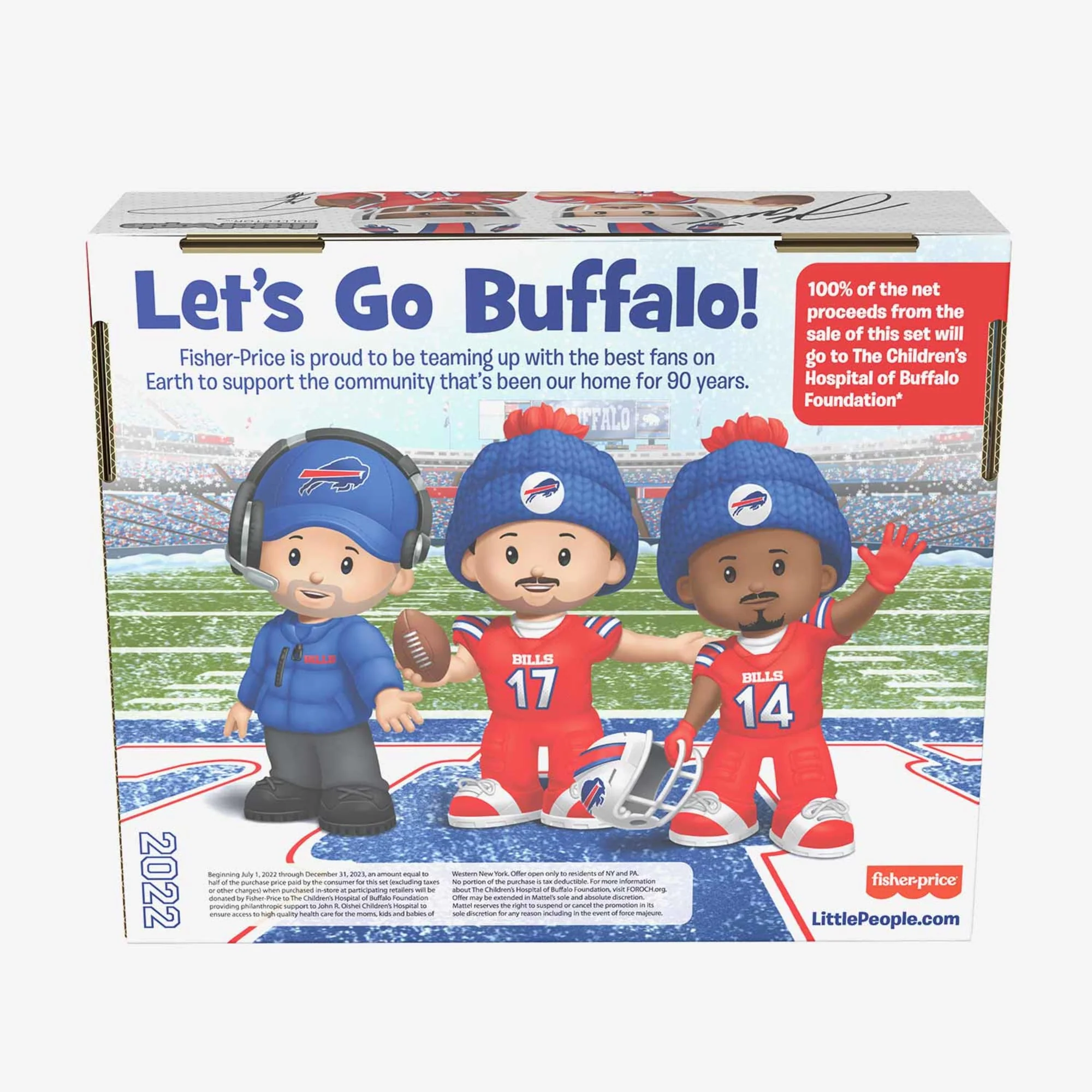 Mattel Creations Fisher-Price Little People Go Bills Figure Set