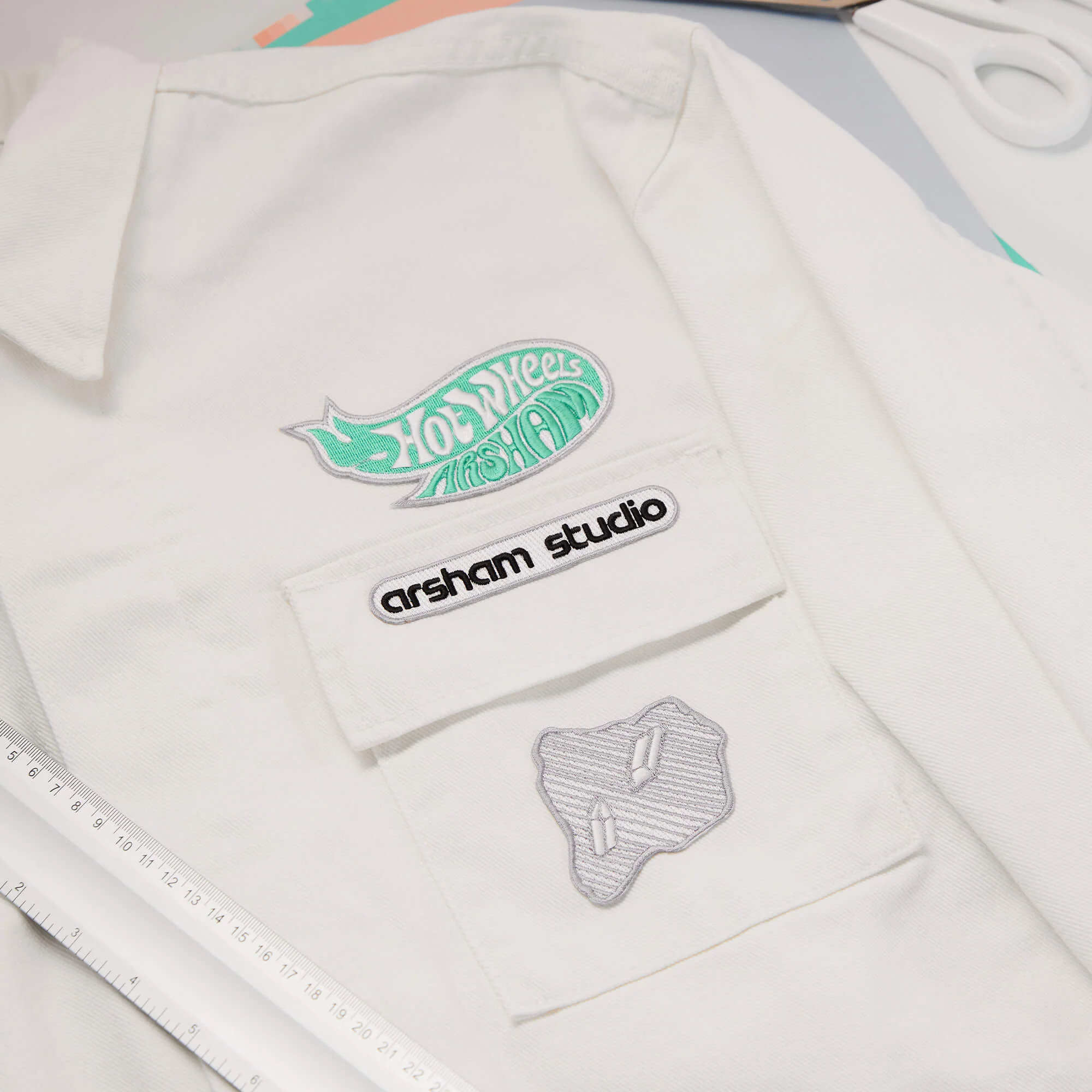 Mattel Creations Hot Wheels x Daniel Arsham Patches & Sticker Set