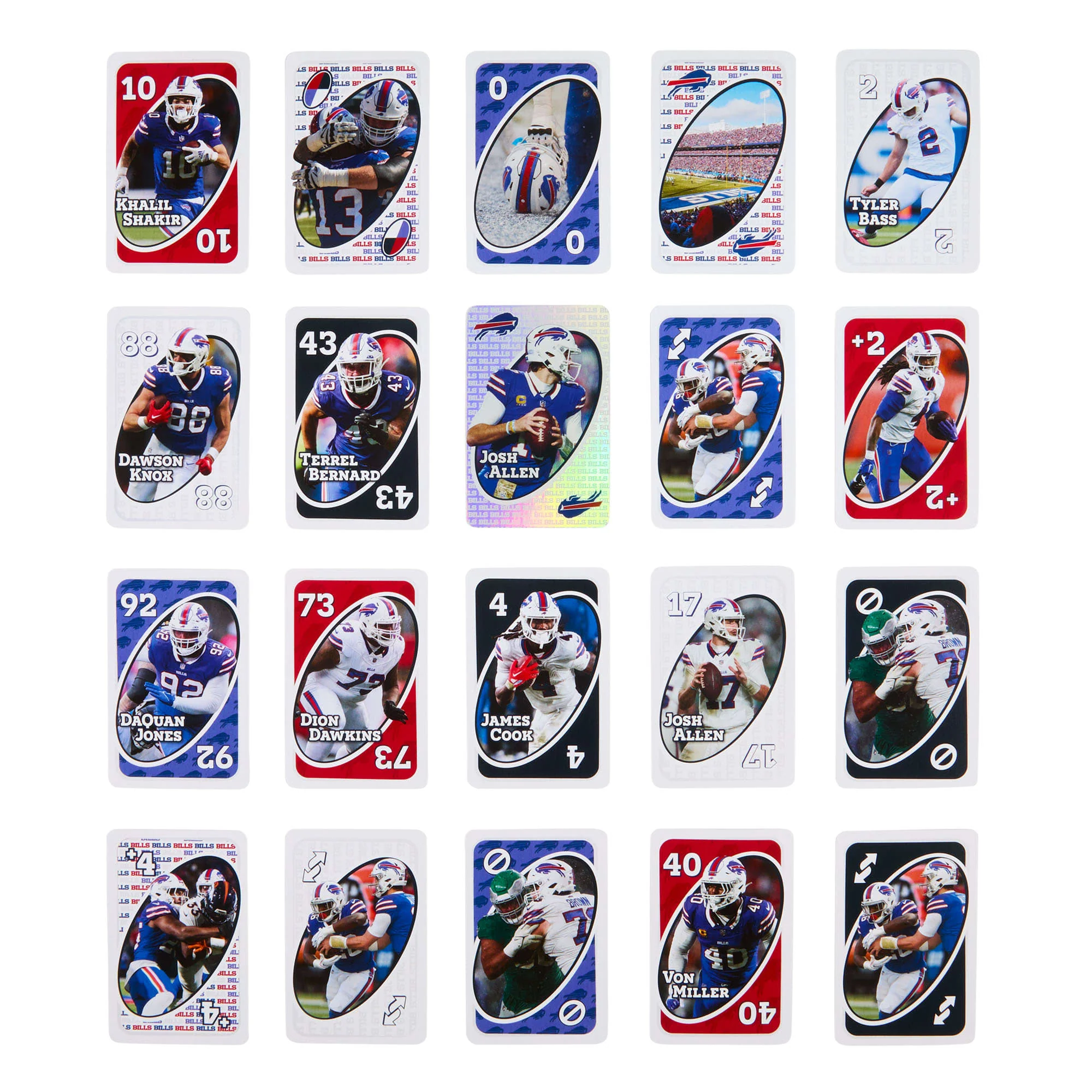 Mattel Creations UNO Fandom NFL Buffalo Bills Game Deck