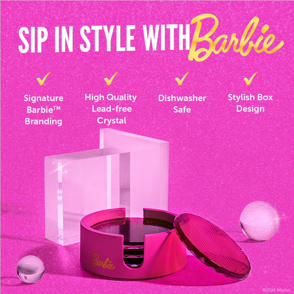 Mattel Creations Barbie™ X Dragon Glassware® Coasters